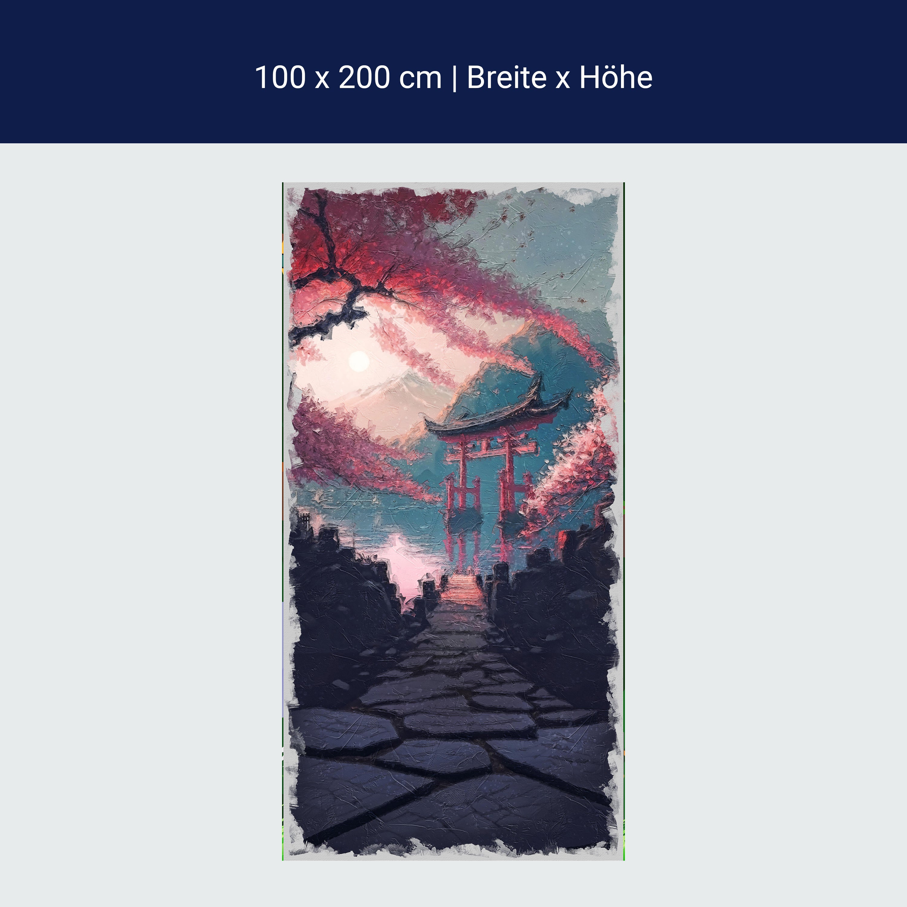 Türtapete Japan, Steg, Kirschbaum, Sakura M1447 Türtapete Japan, Steg, Kirschbaum, Sakura M1447