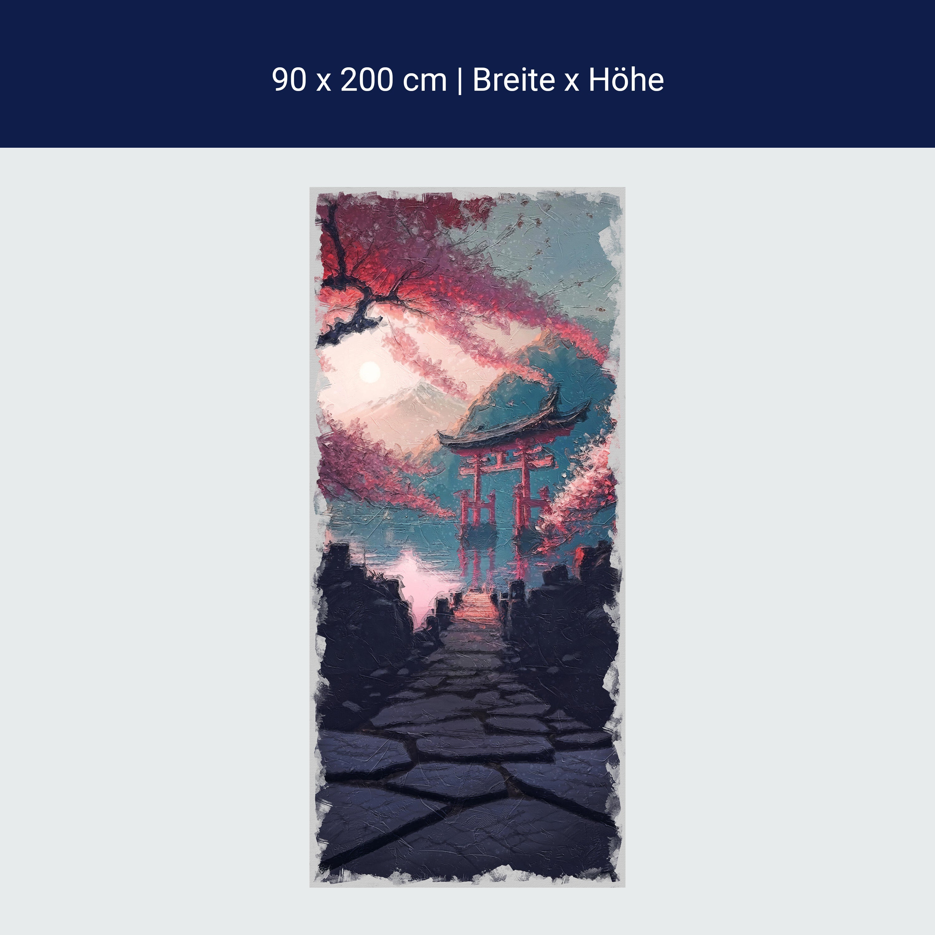 Türtapete Japan, Steg, Kirschbaum, Sakura M1447 Türtapete Japan, Steg, Kirschbaum, Sakura M1447