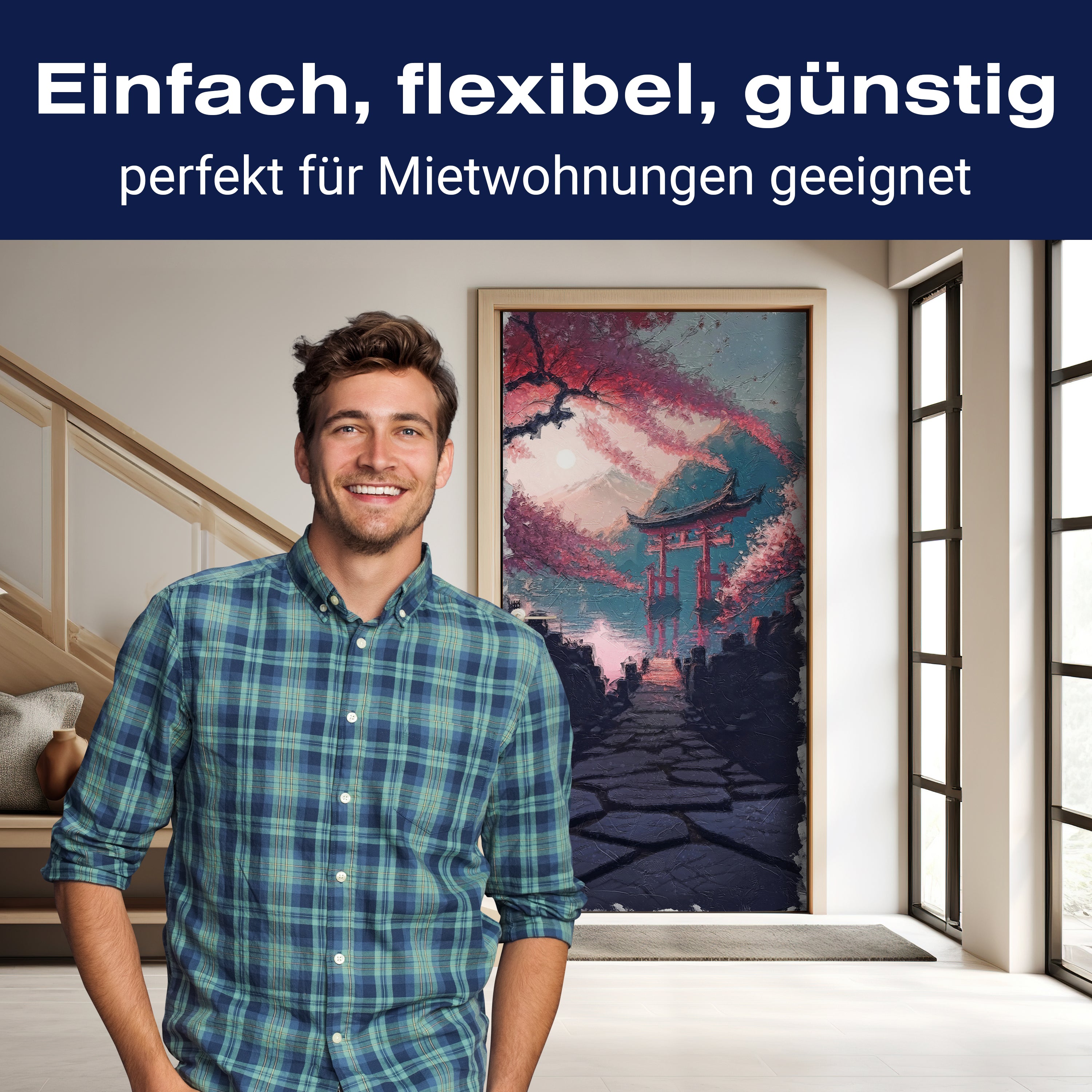 Türtapete Japan, Steg, Kirschbaum, Sakura M1447 - Bild 3 Türtapete Japan, Steg, Kirschbaum, Sakura M1447 - Bild 3