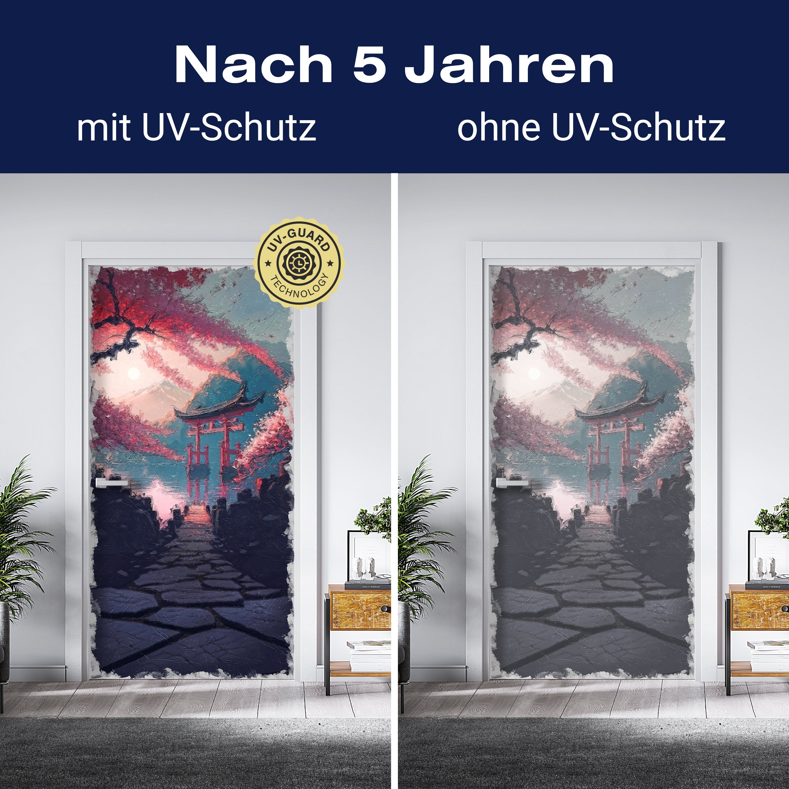 Türtapete Japan, Steg, Kirschbaum, Sakura M1447 - Bild 4 Türtapete Japan, Steg, Kirschbaum, Sakura M1447 - Bild 4