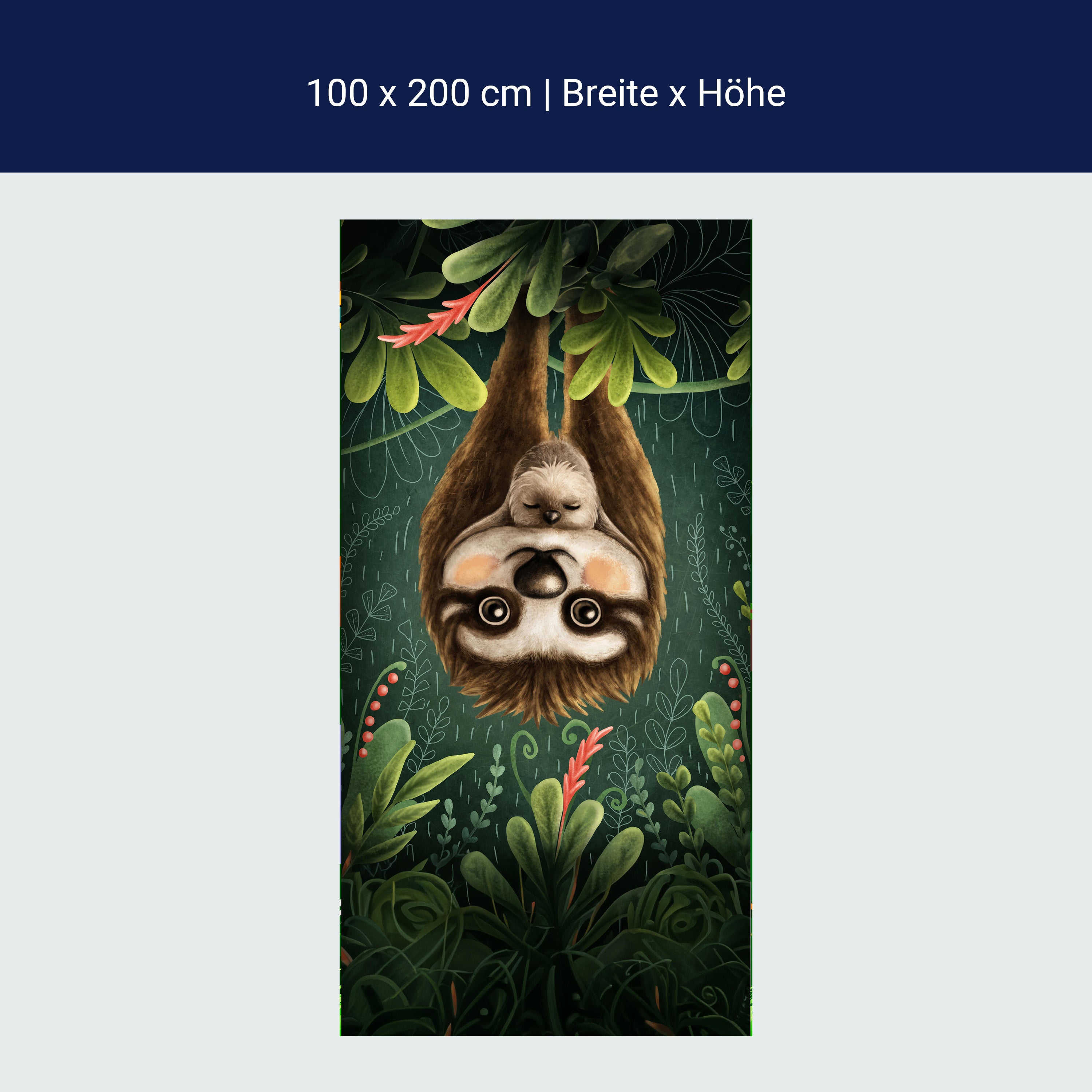 Türtapete Faultier, Illustration M1452 Türtapete Faultier, Illustration M1452