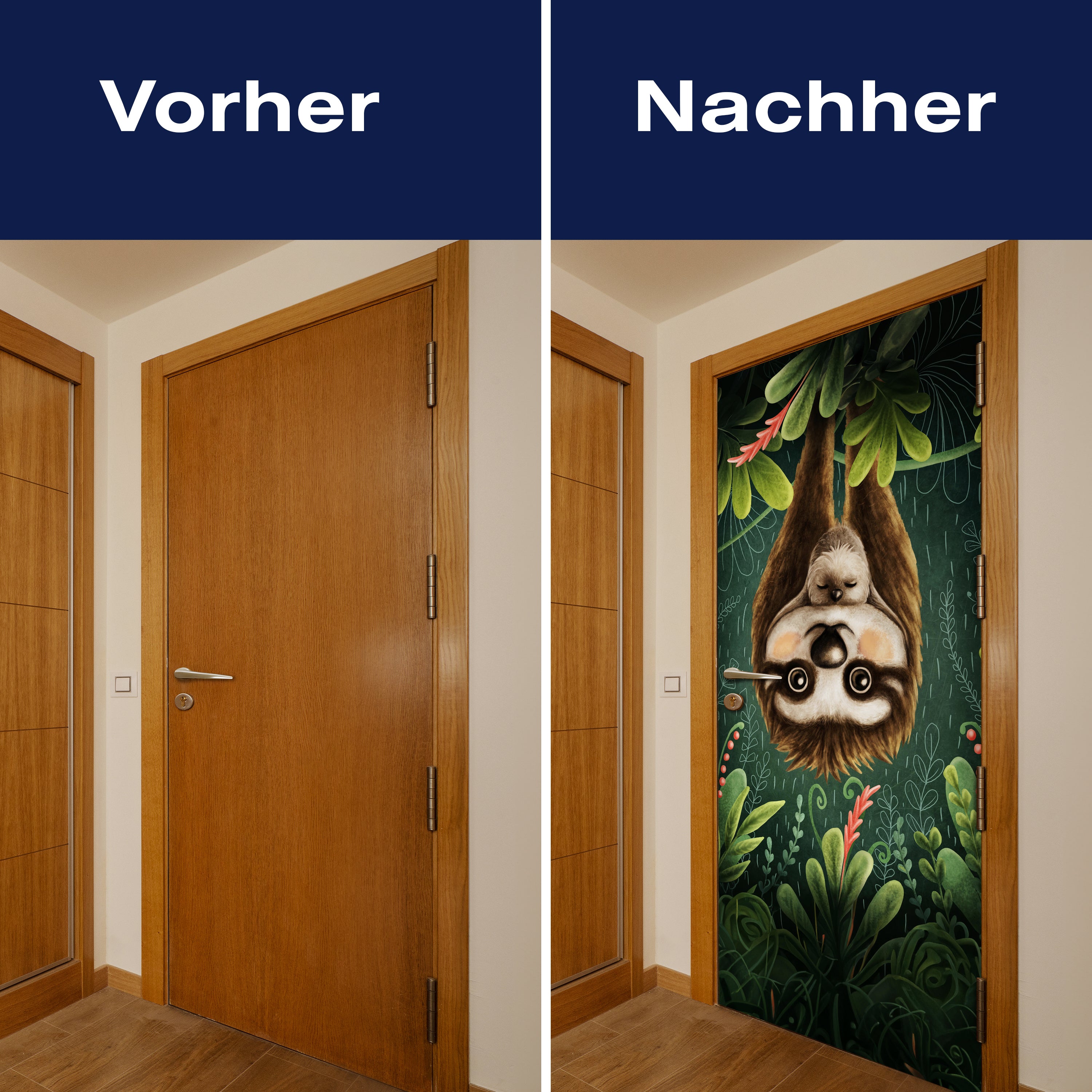 Türtapete Faultier, Illustration M1452 - Bild 10 Türtapete Faultier, Illustration M1452 - Bild 10