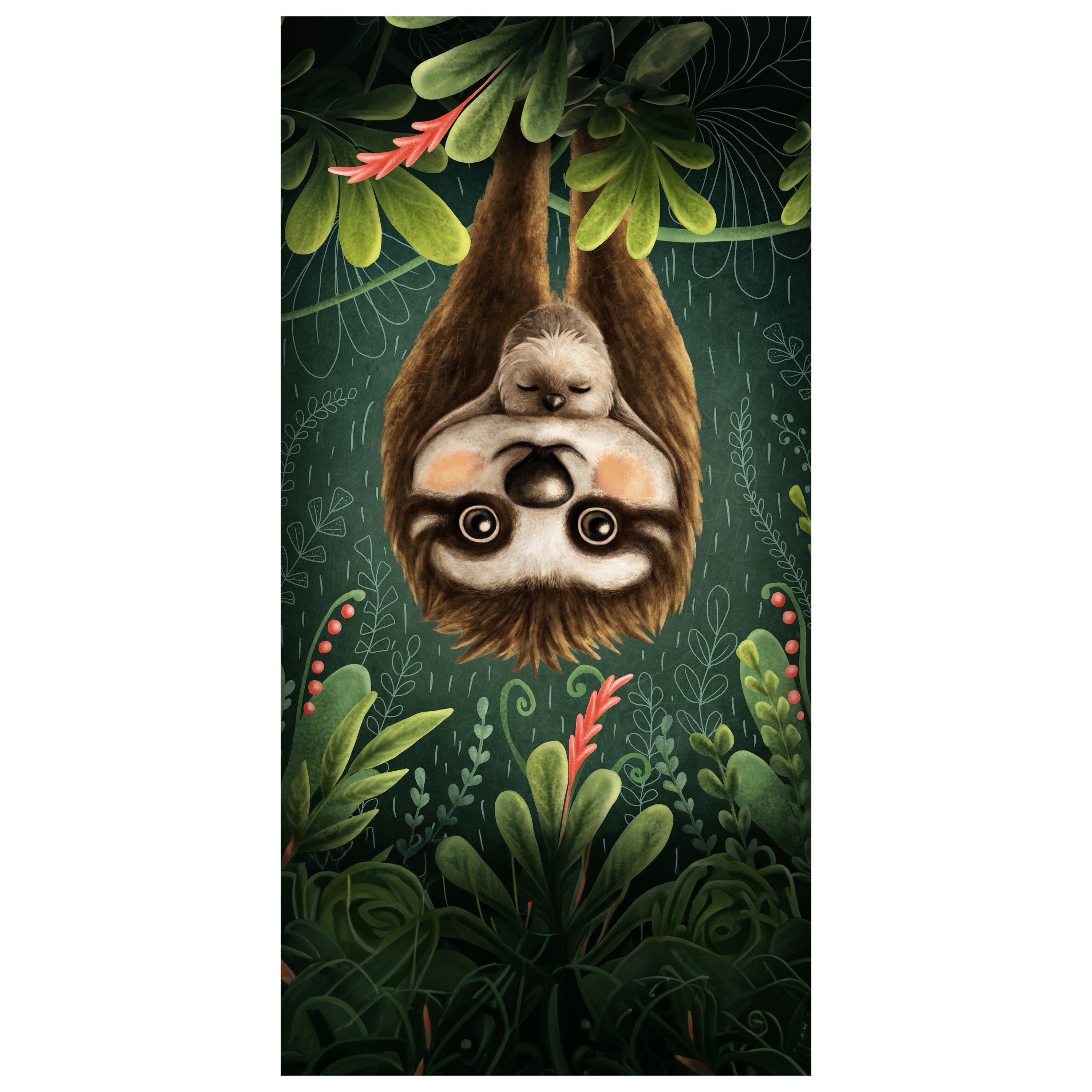 Türtapete Faultier, Illustration M1452 - Bild 2 Türtapete Faultier, Illustration M1452 - Bild 2