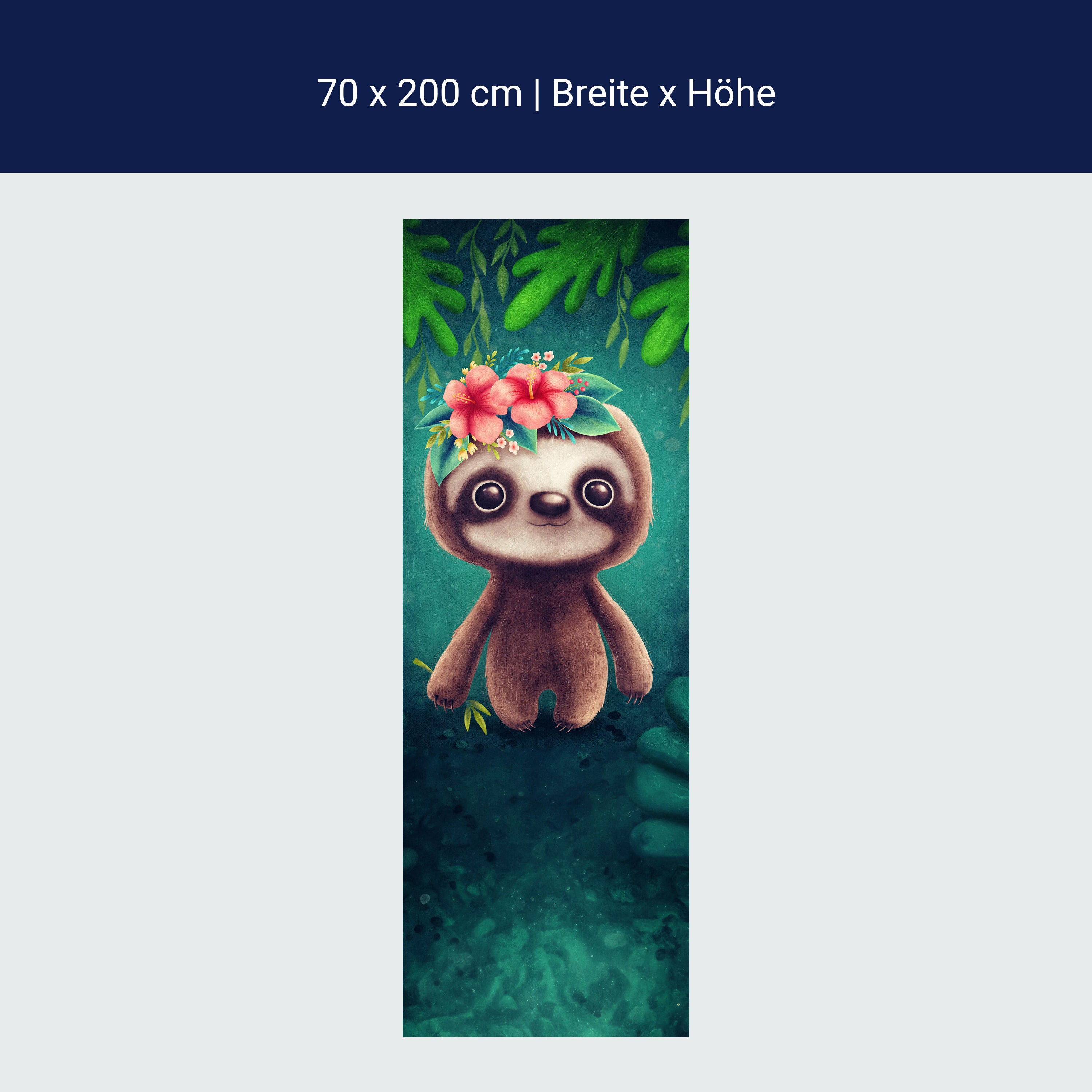 Türtapete Faultier, Illustration M1453 Türtapete Faultier, Illustration M1453