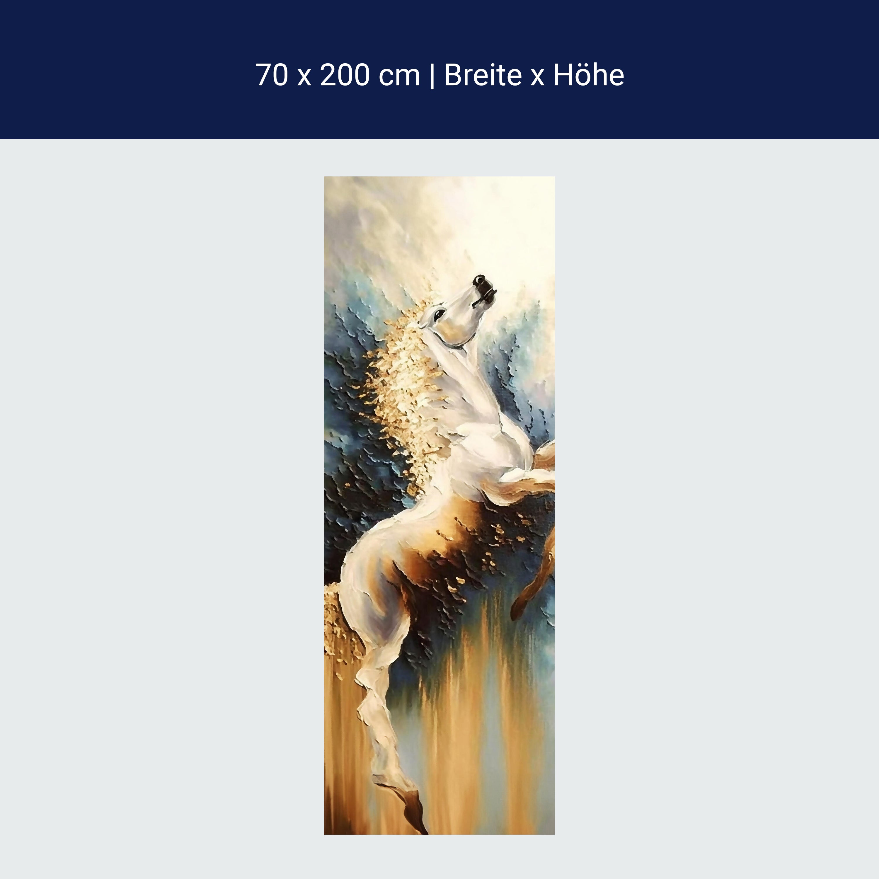 Türtapete weißes Pferd, Schimmel, Gemälde M1456 Türtapete weißes Pferd, Schimmel, Gemälde M1456