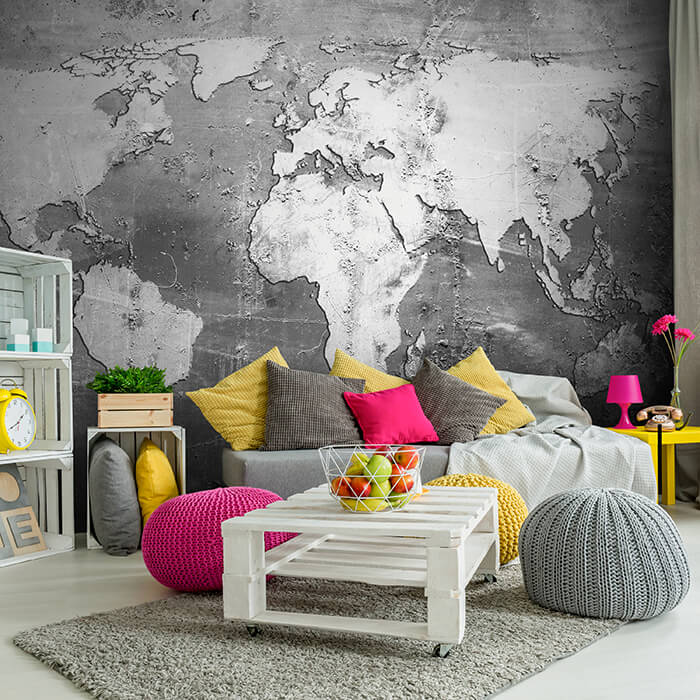 Fototapete Weltkarte Wand Grunge M1459 - Bild 1 Fototapete Weltkarte Wand Grunge M1459 - Bild 1