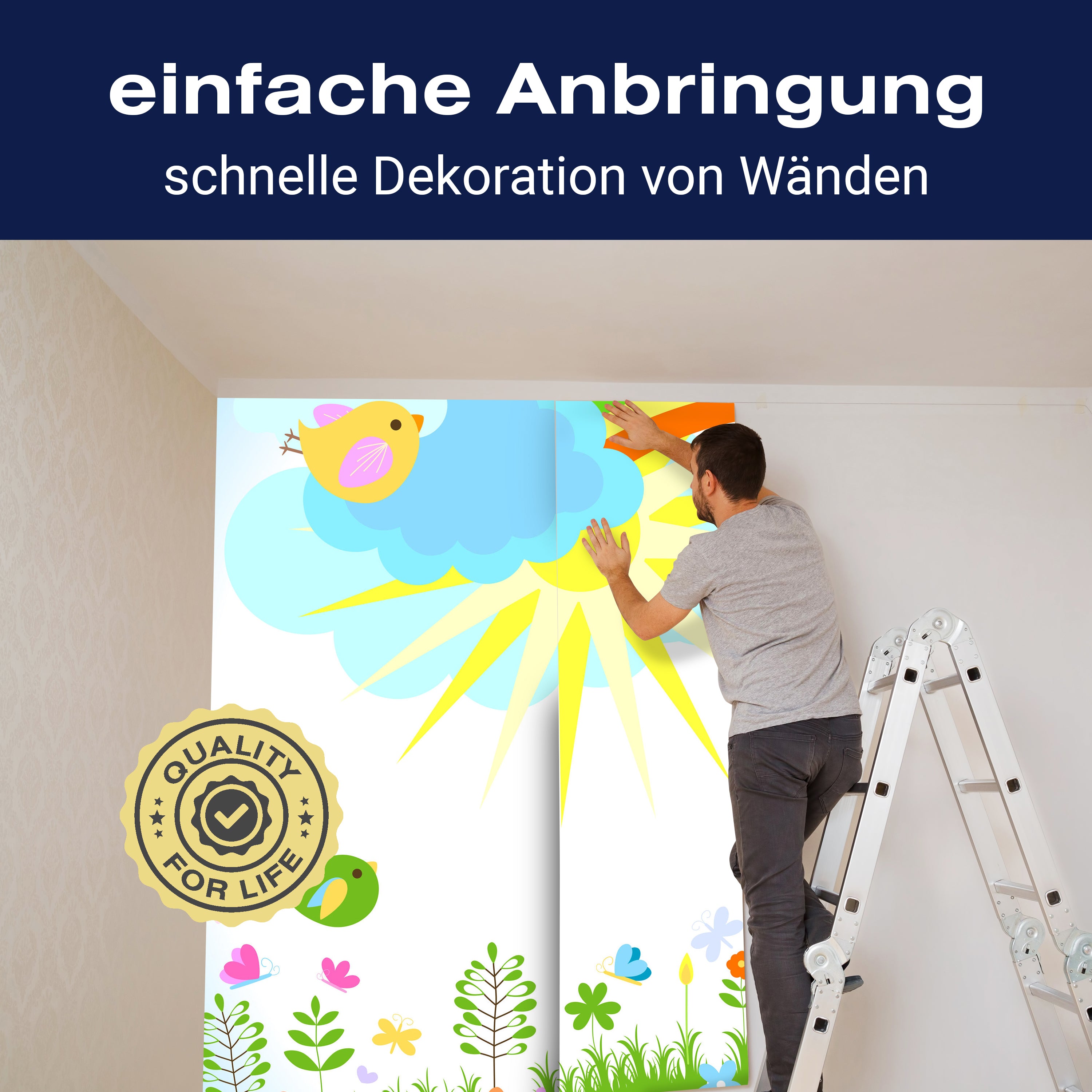 Fototapete heller Frühling Regenbogen M1464 - Bild 3 Fototapete heller Frühling Regenbogen M1464 - Bild 3