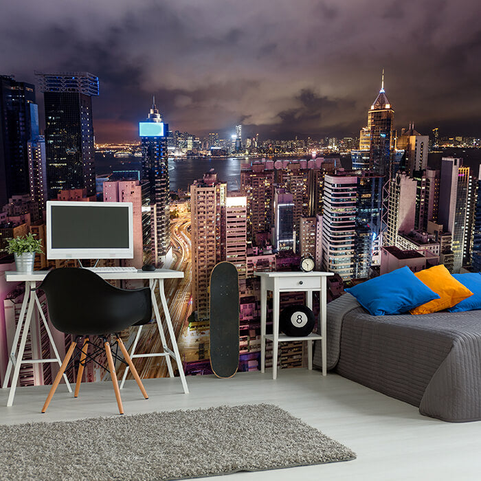 Fototapete Hong Kong Nacht M1465 - Bild 1 Fototapete Hong Kong Nacht M1465 - Bild 1