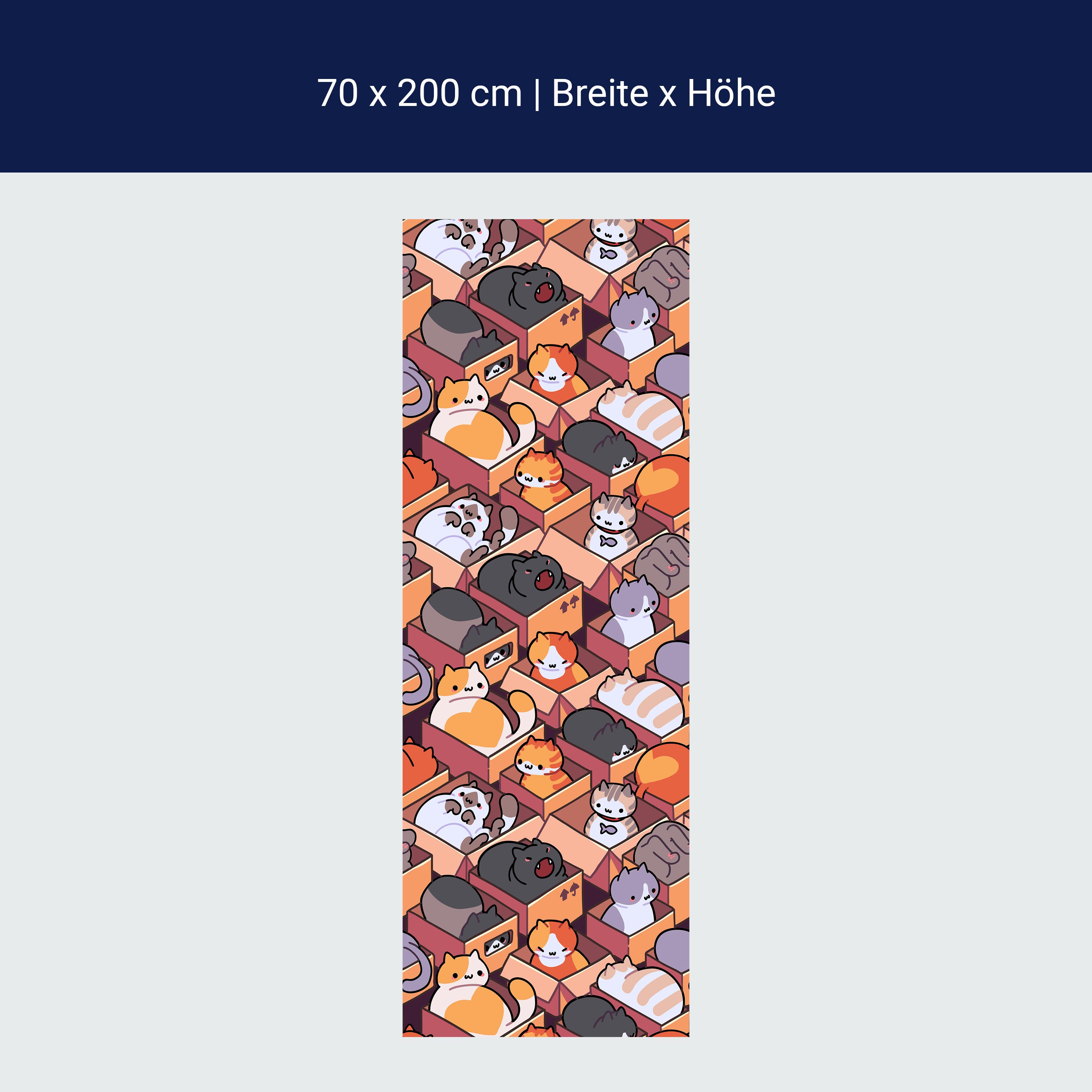 Türtapete Katzen, Kartons, Muster M1466 Türtapete Katzen, Kartons, Muster M1466