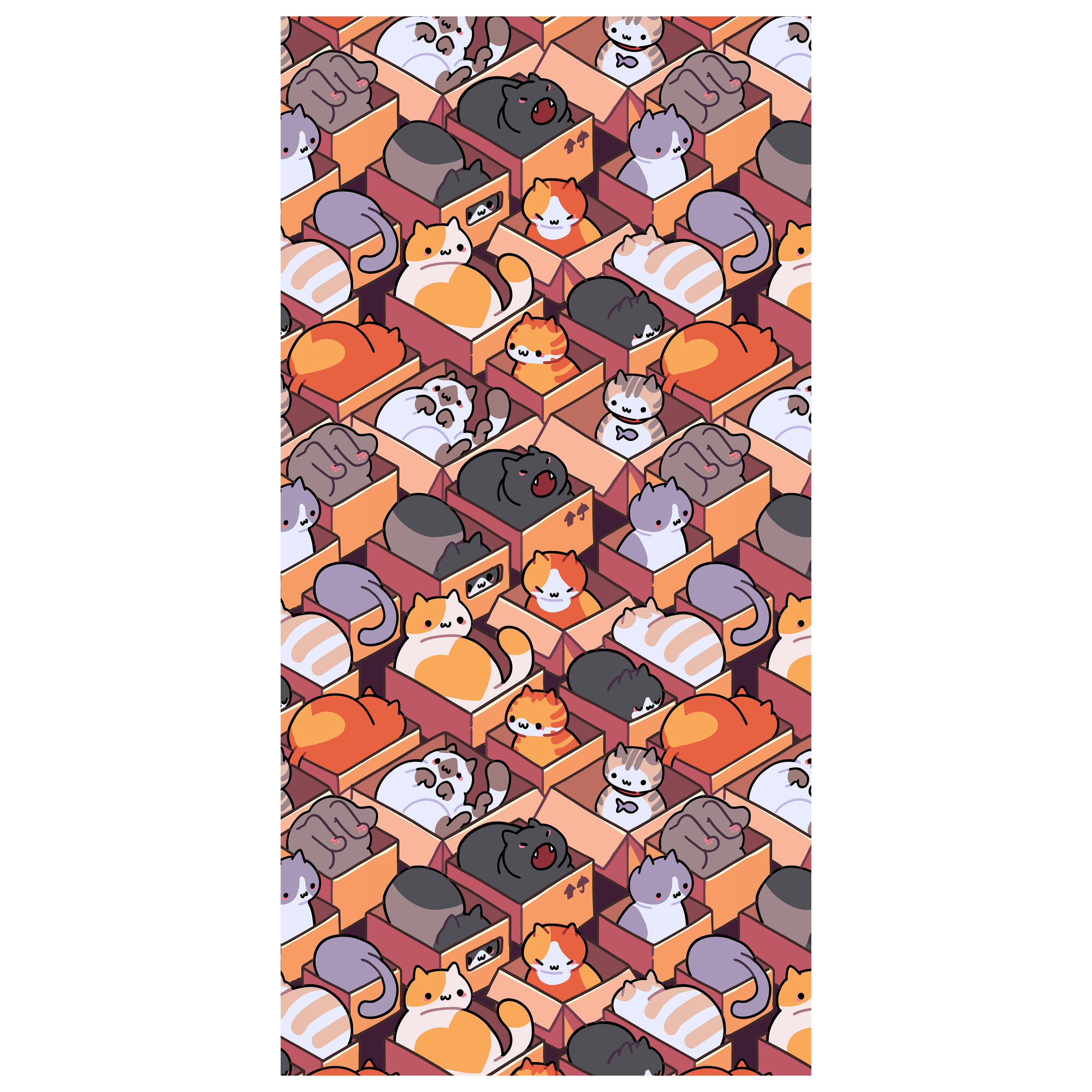 Türtapete Katzen, Kartons, Muster M1466 - Bild 2 Türtapete Katzen, Kartons, Muster M1466 - Bild 2