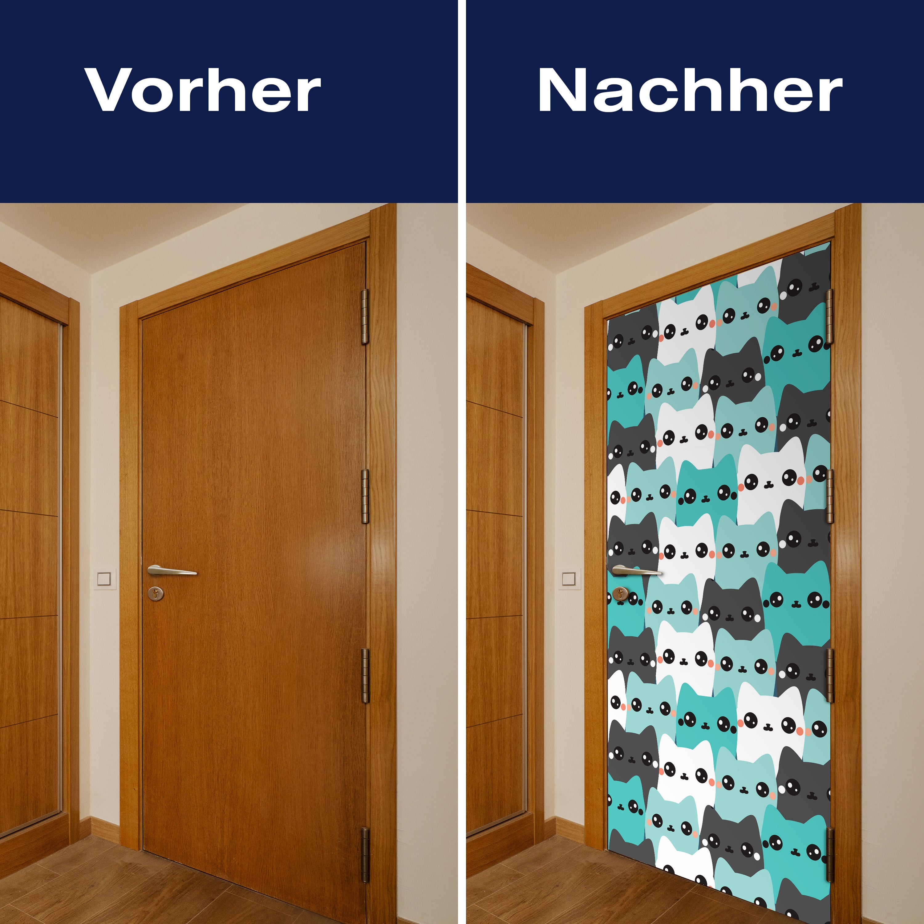 Türtapete Katzen, Muster M1467 - Bild 10 Türtapete Katzen, Muster M1467 - Bild 10