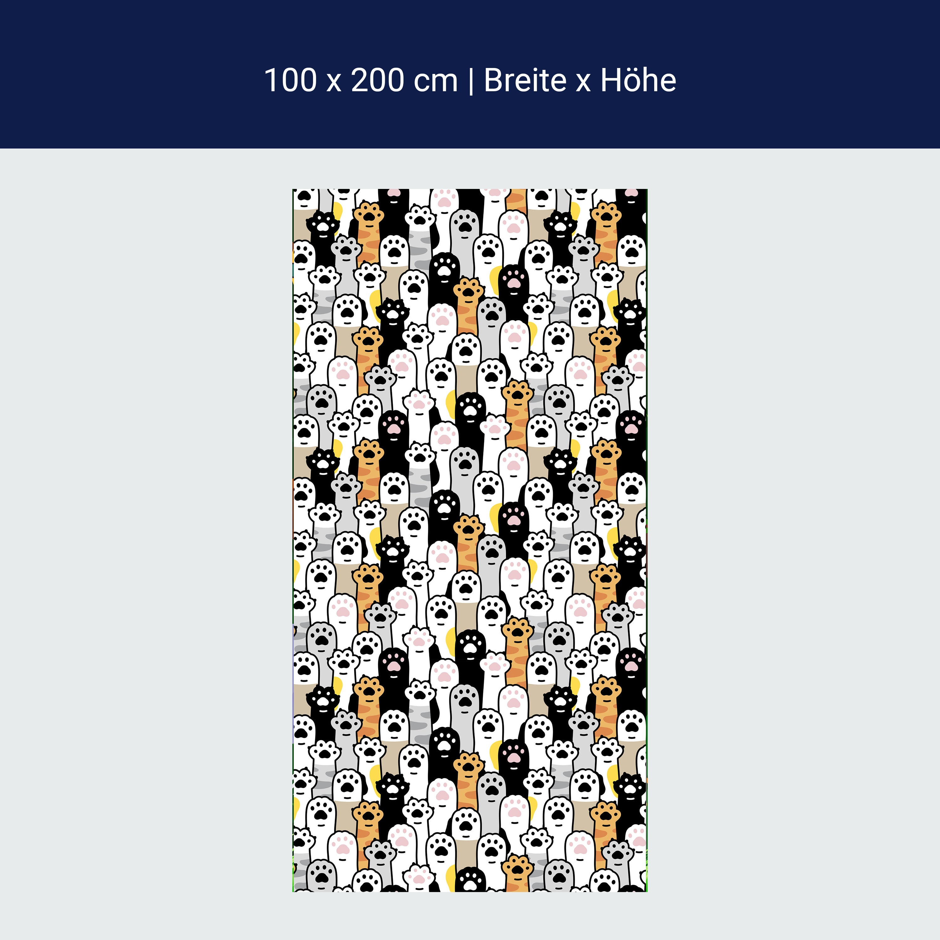 Türtapete Katzenpfoten, Tatzen, Muster M1471 Türtapete Katzenpfoten, Tatzen, Muster M1471