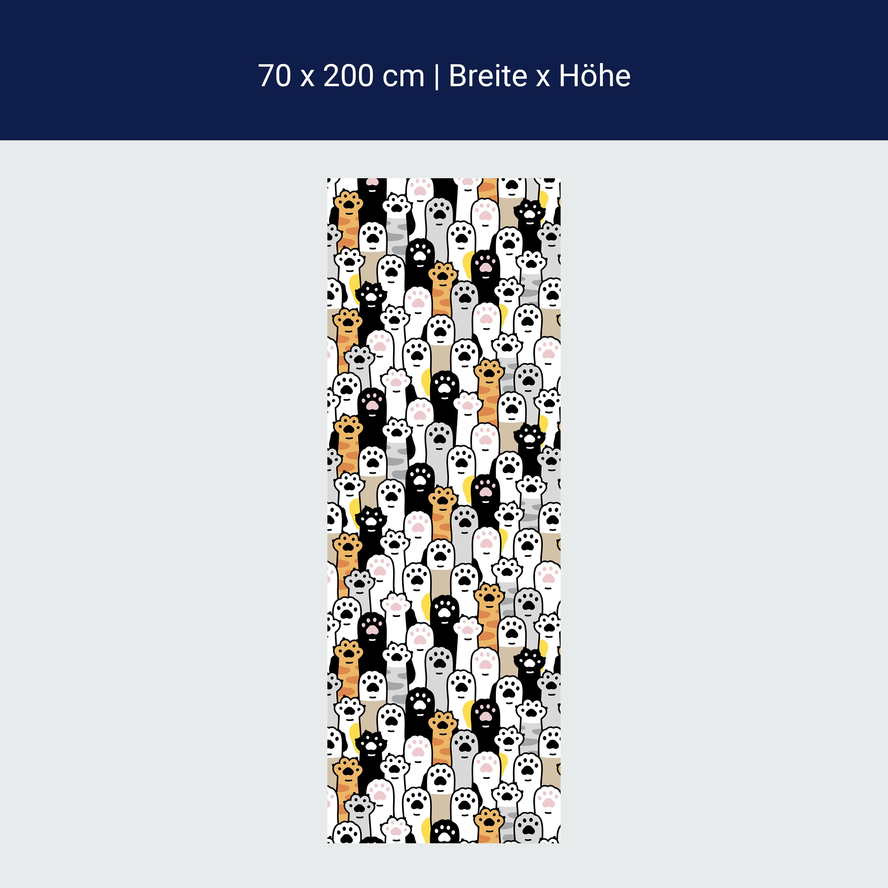 Türtapete Katzenpfoten, Tatzen, Muster M1471 Türtapete Katzenpfoten, Tatzen, Muster M1471