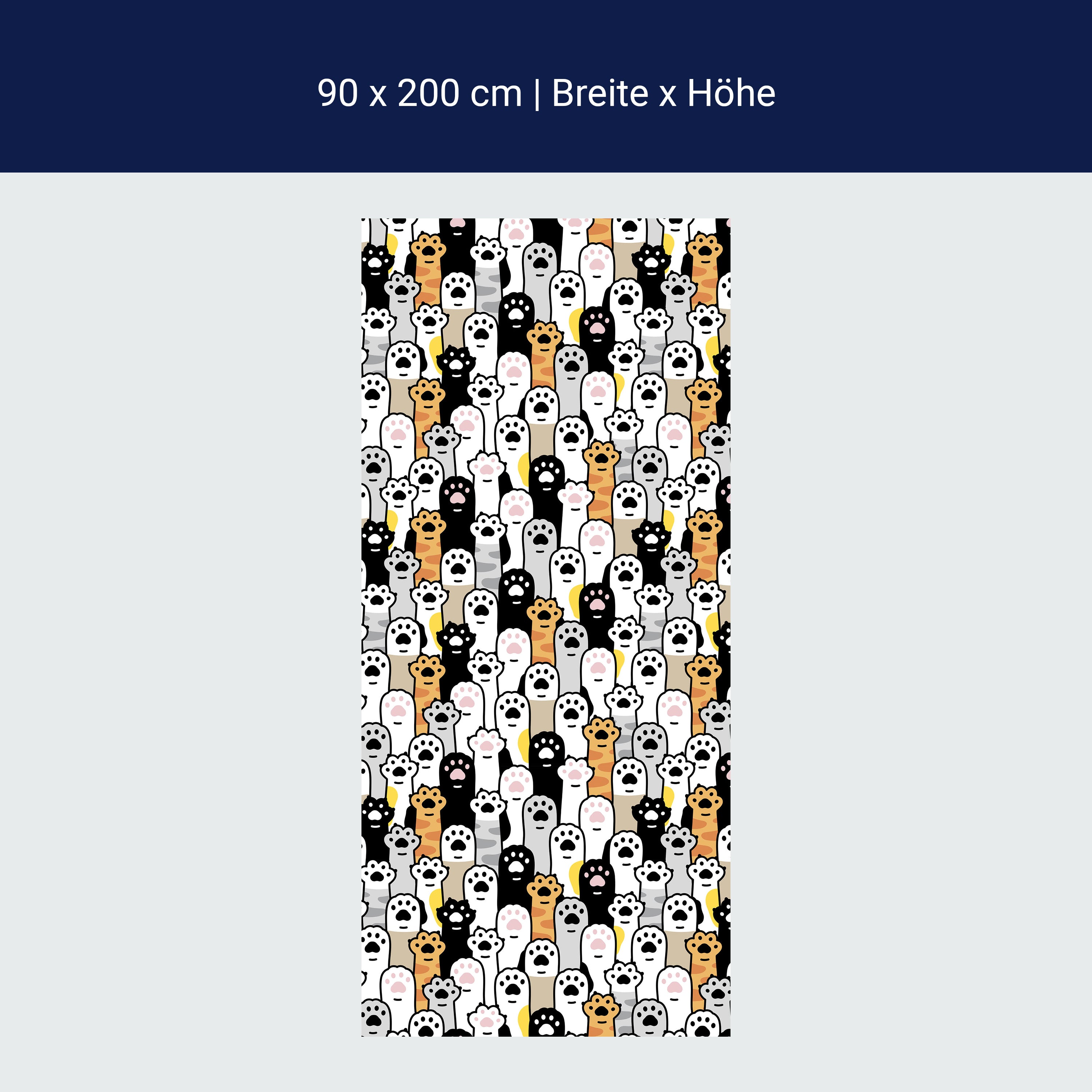 Türtapete Katzenpfoten, Tatzen, Muster M1471 Türtapete Katzenpfoten, Tatzen, Muster M1471