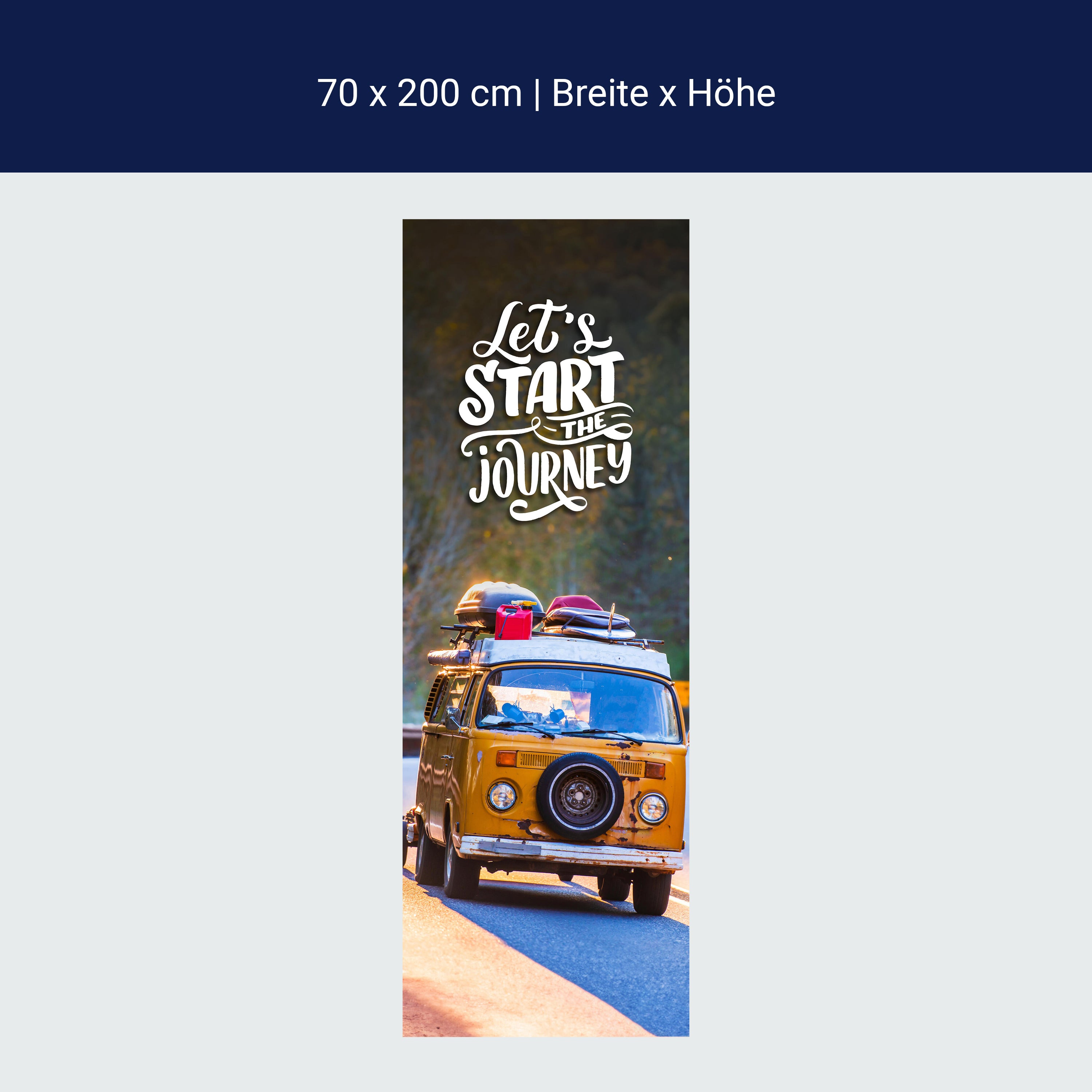 Türtapete Camper, Van, Spruch M1473 Türtapete Camper, Van, Spruch M1473