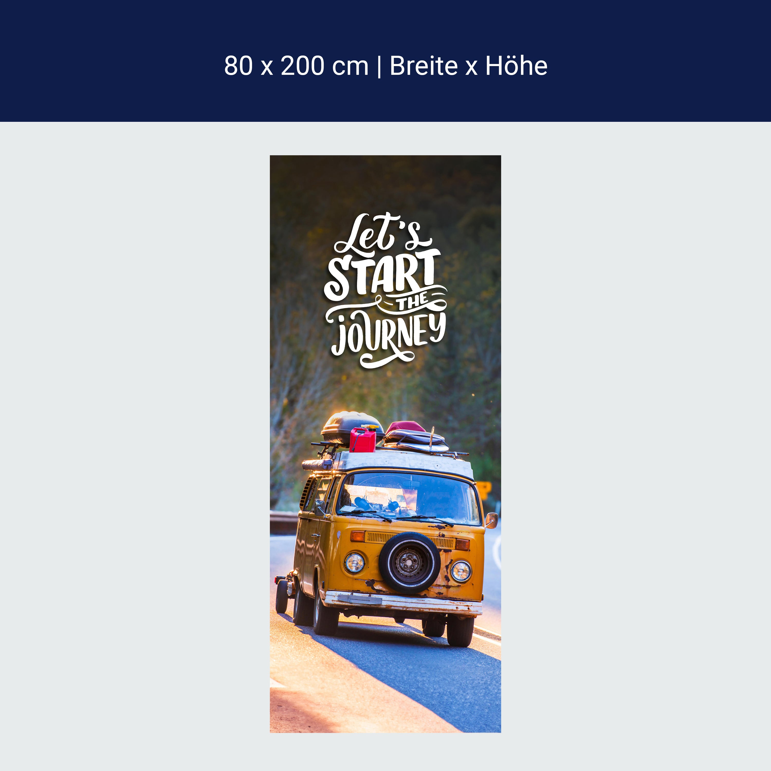 Türtapete Camper, Van, Spruch M1473 Türtapete Camper, Van, Spruch M1473