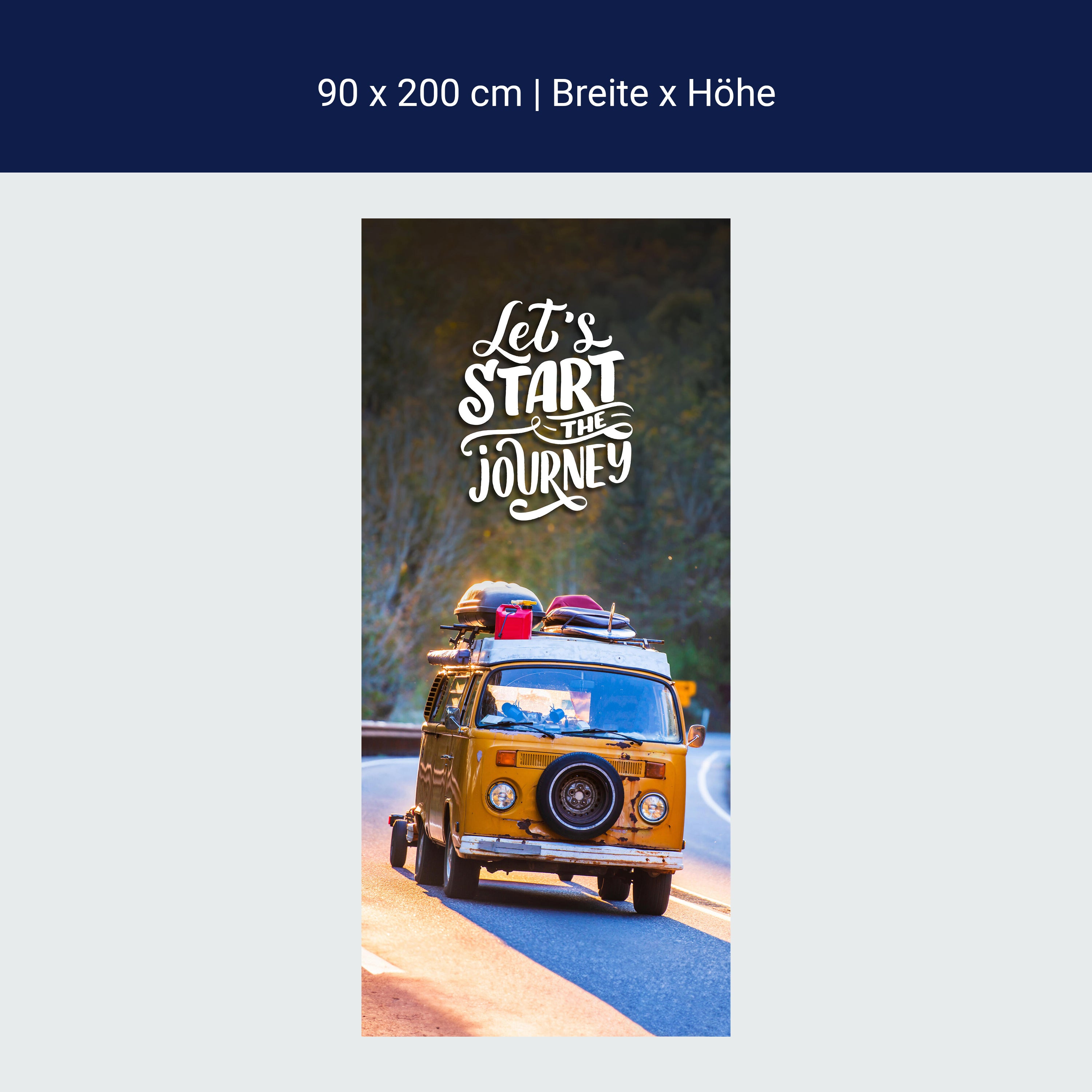 Türtapete Camper, Van, Spruch M1473 Türtapete Camper, Van, Spruch M1473