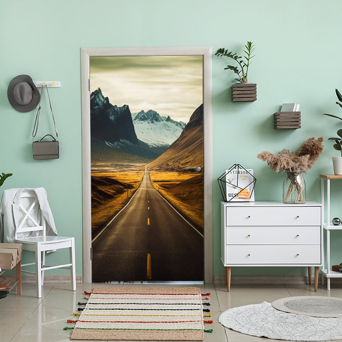 Türtapete Straße, Landschaft, Berge M1474 - Bild 1 Türtapete Straße, Landschaft, Berge M1474 - Bild 1