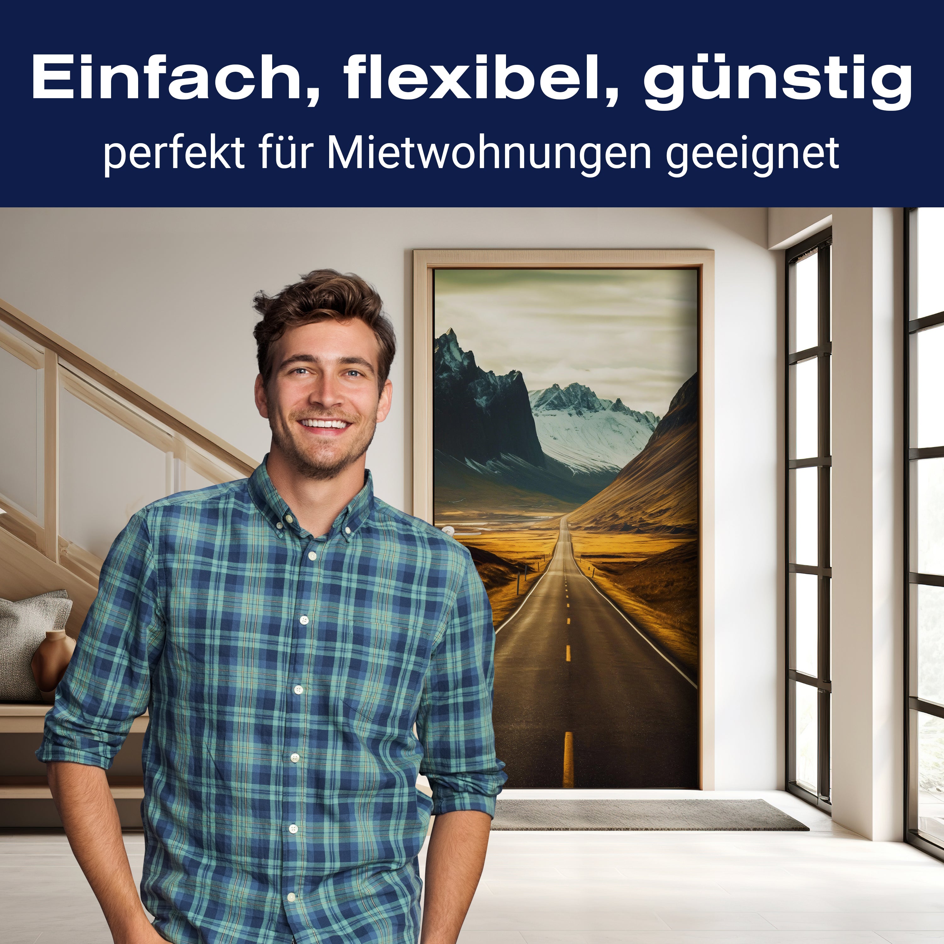 Türtapete Straße, Landschaft, Berge M1474 - Bild 3 Türtapete Straße, Landschaft, Berge M1474 - Bild 3