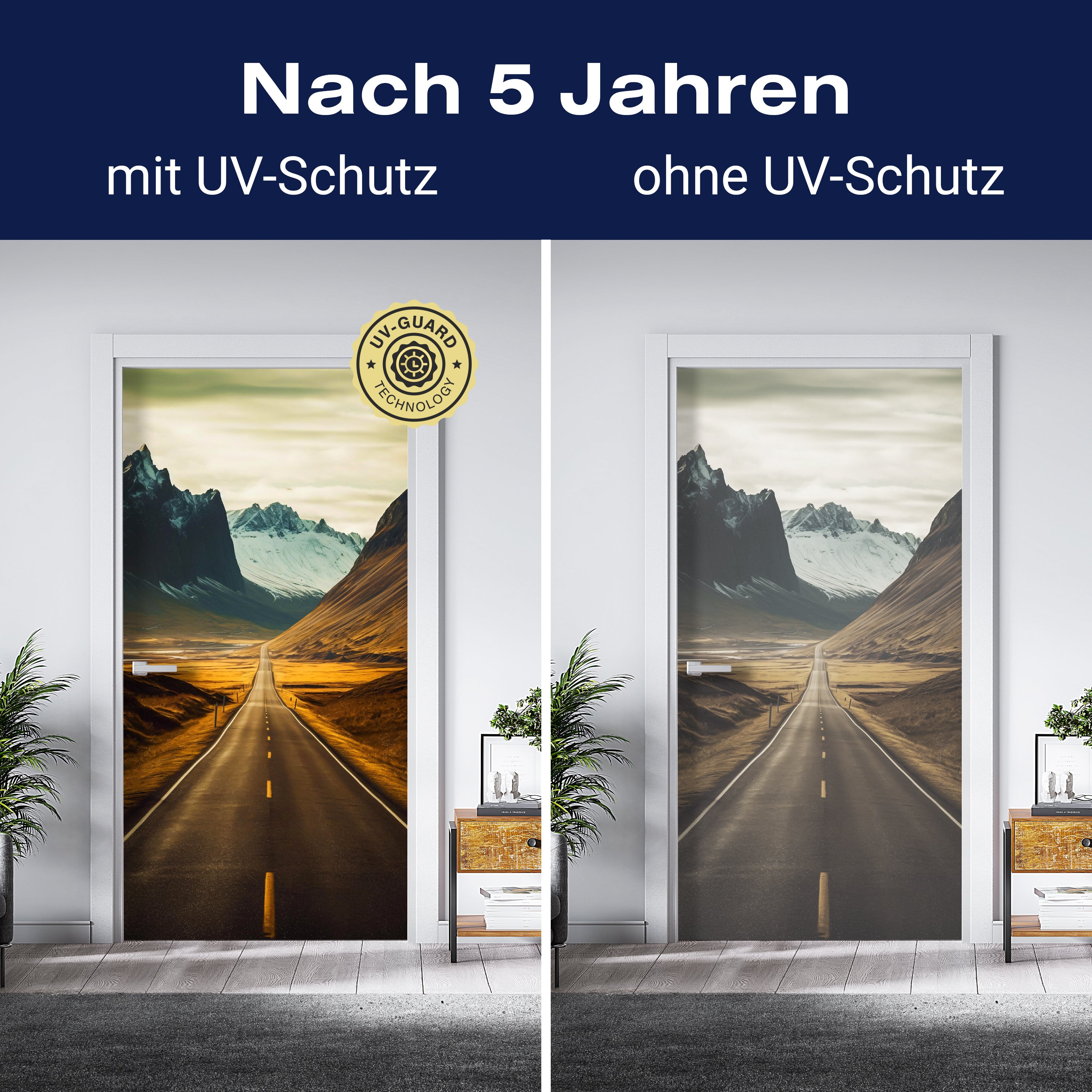 Türtapete Straße, Landschaft, Berge M1474 - Bild 4 Türtapete Straße, Landschaft, Berge M1474 - Bild 4