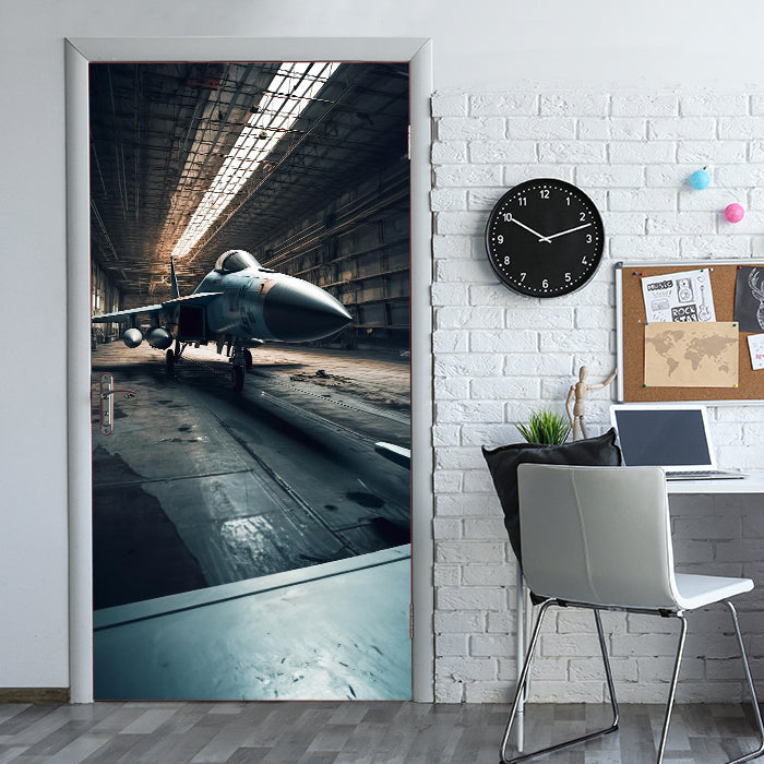 Türtapete Jet, Kampfflugzeug, Hangar M1477 - Bild 1 Türtapete Jet, Kampfflugzeug, Hangar M1477 - Bild 1