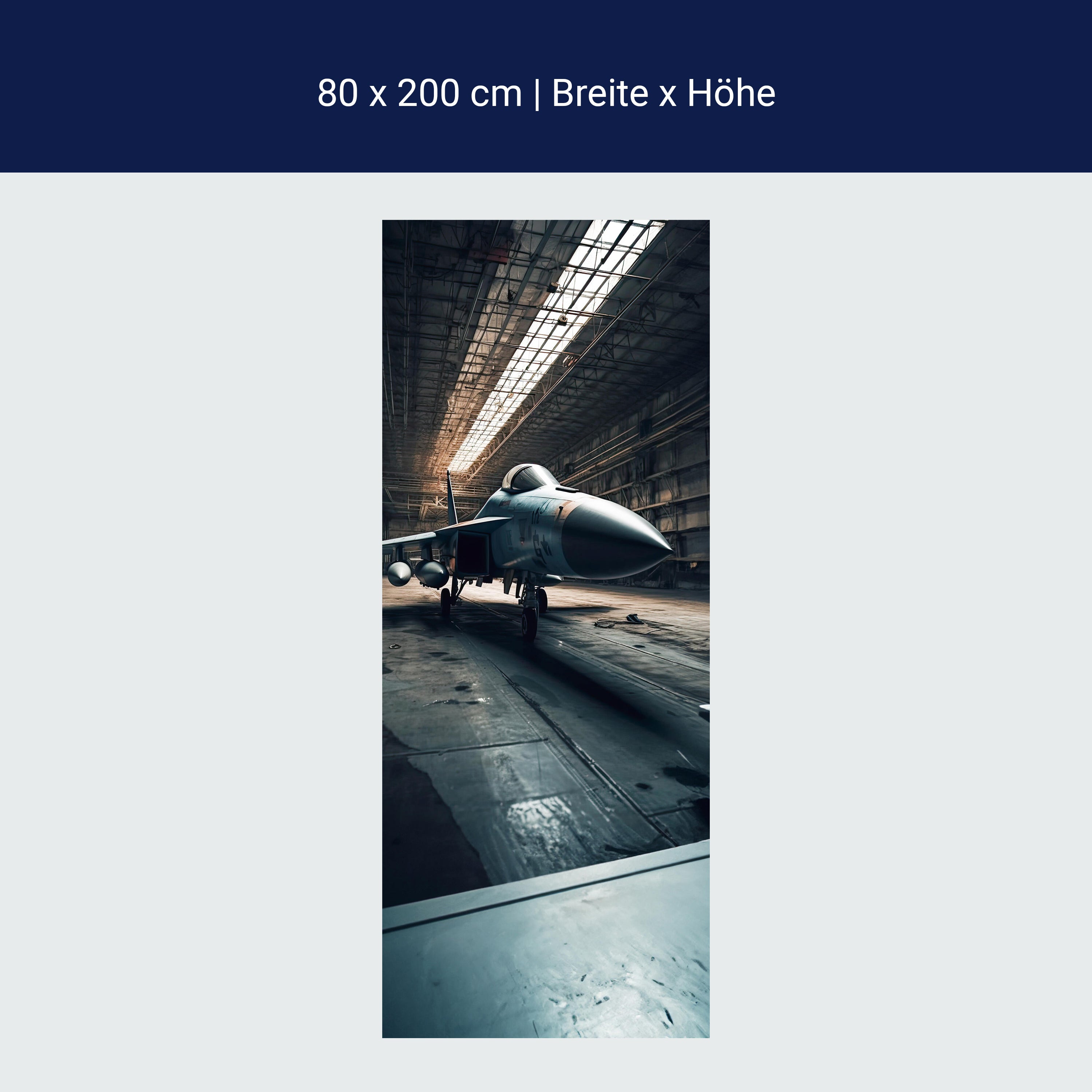 Türtapete Jet, Kampfflugzeug, Hangar M1477 Türtapete Jet, Kampfflugzeug, Hangar M1477