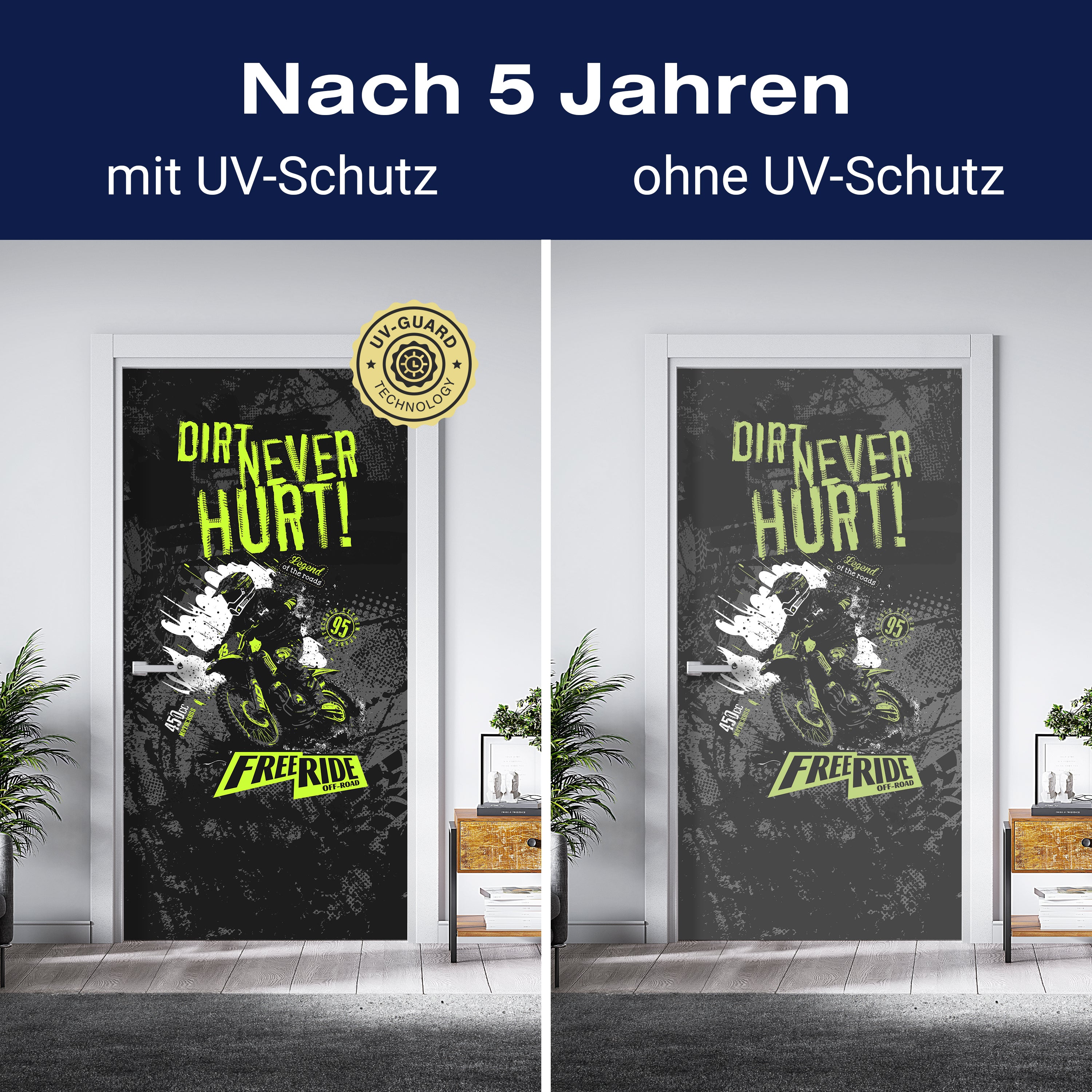 Türtapete Motorrad, Motocross, Spruch, Grün M1480 - Bild 4 Türtapete Motorrad, Motocross, Spruch, Grün M1480 - Bild 4