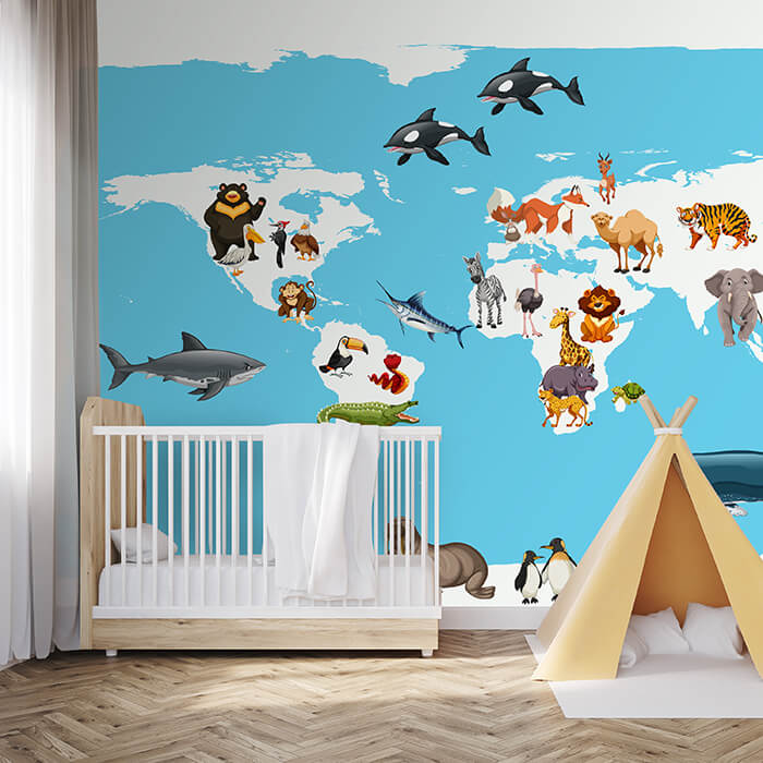 Fototapete Weltkarte M1481 - Bild 1 Fototapete Weltkarte M1481 - Bild 1