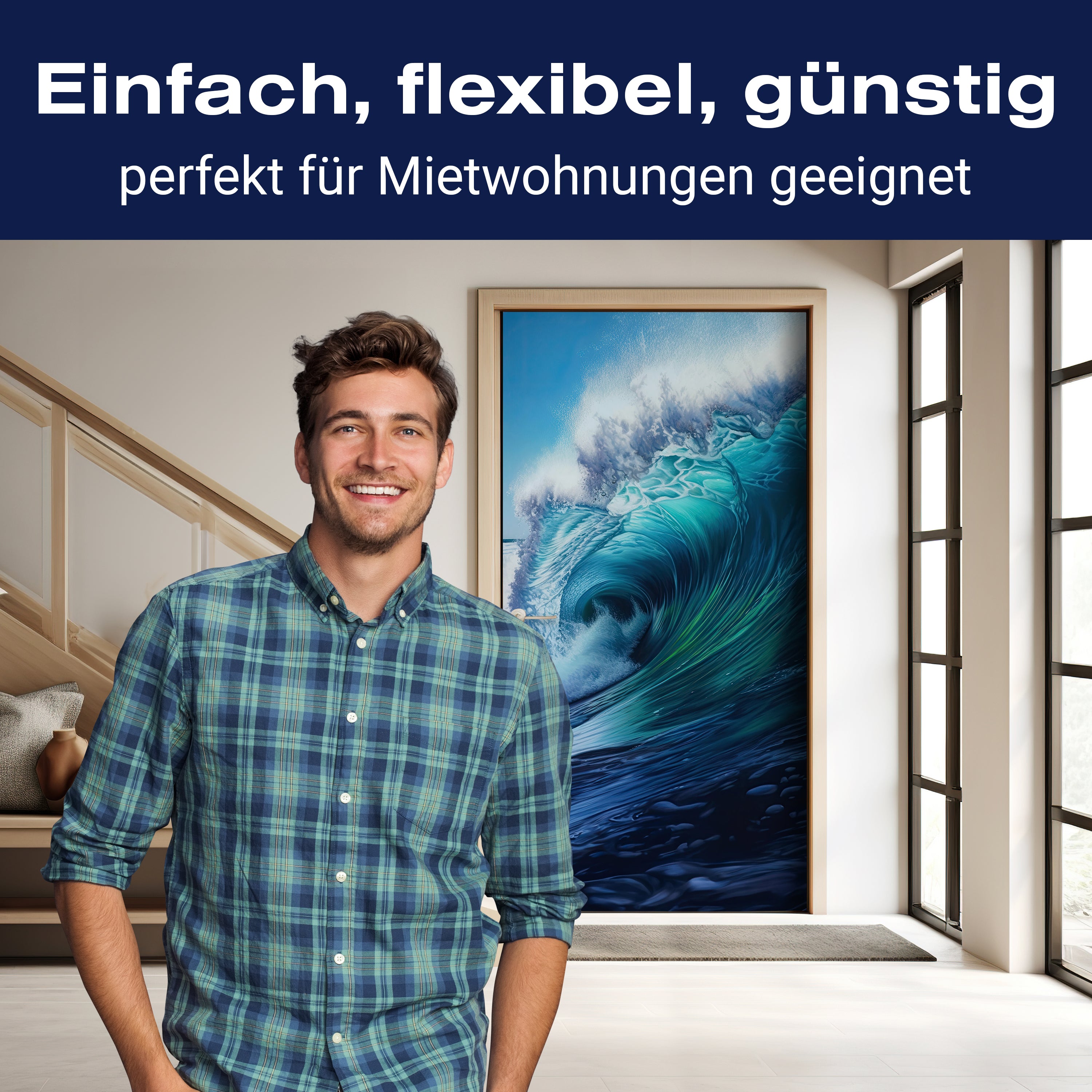 Türtapete Welle, Malerei M1484 - Bild 3 Türtapete Welle, Malerei M1484 - Bild 3