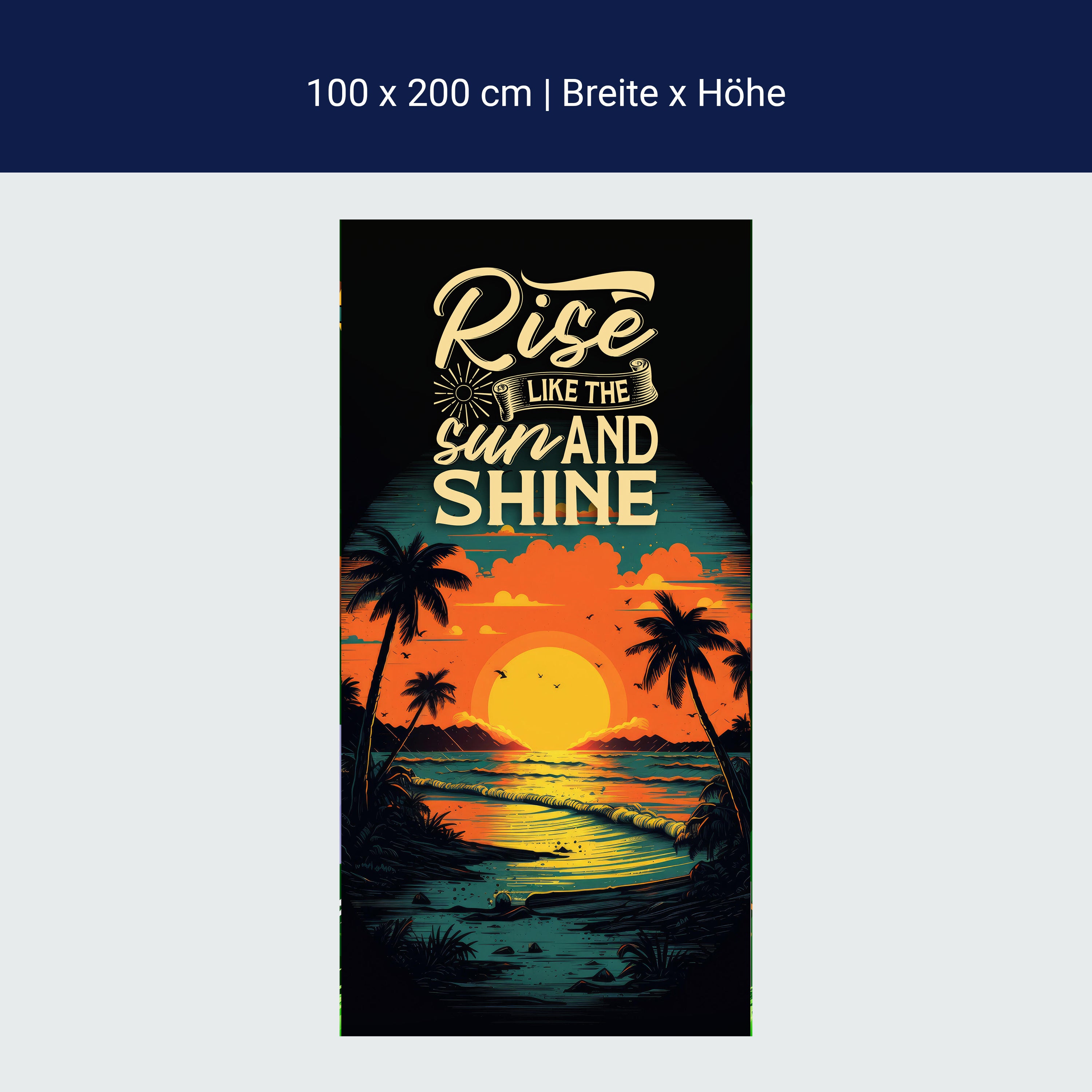 Türtapete Strand, Palmen, Meer, Spruch M1487 Türtapete Strand, Palmen, Meer, Spruch M1487