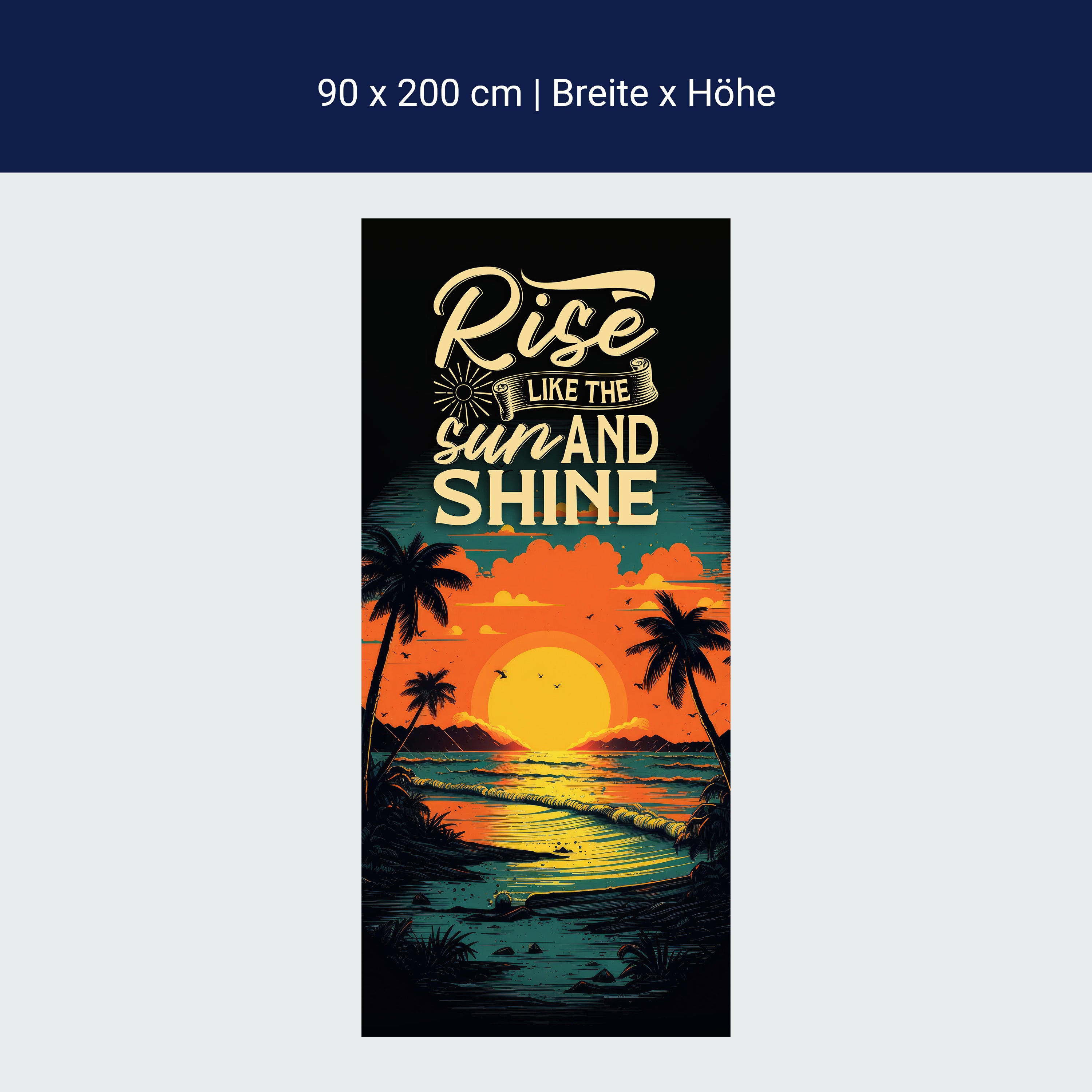 Türtapete Strand, Palmen, Meer, Spruch M1487 Türtapete Strand, Palmen, Meer, Spruch M1487