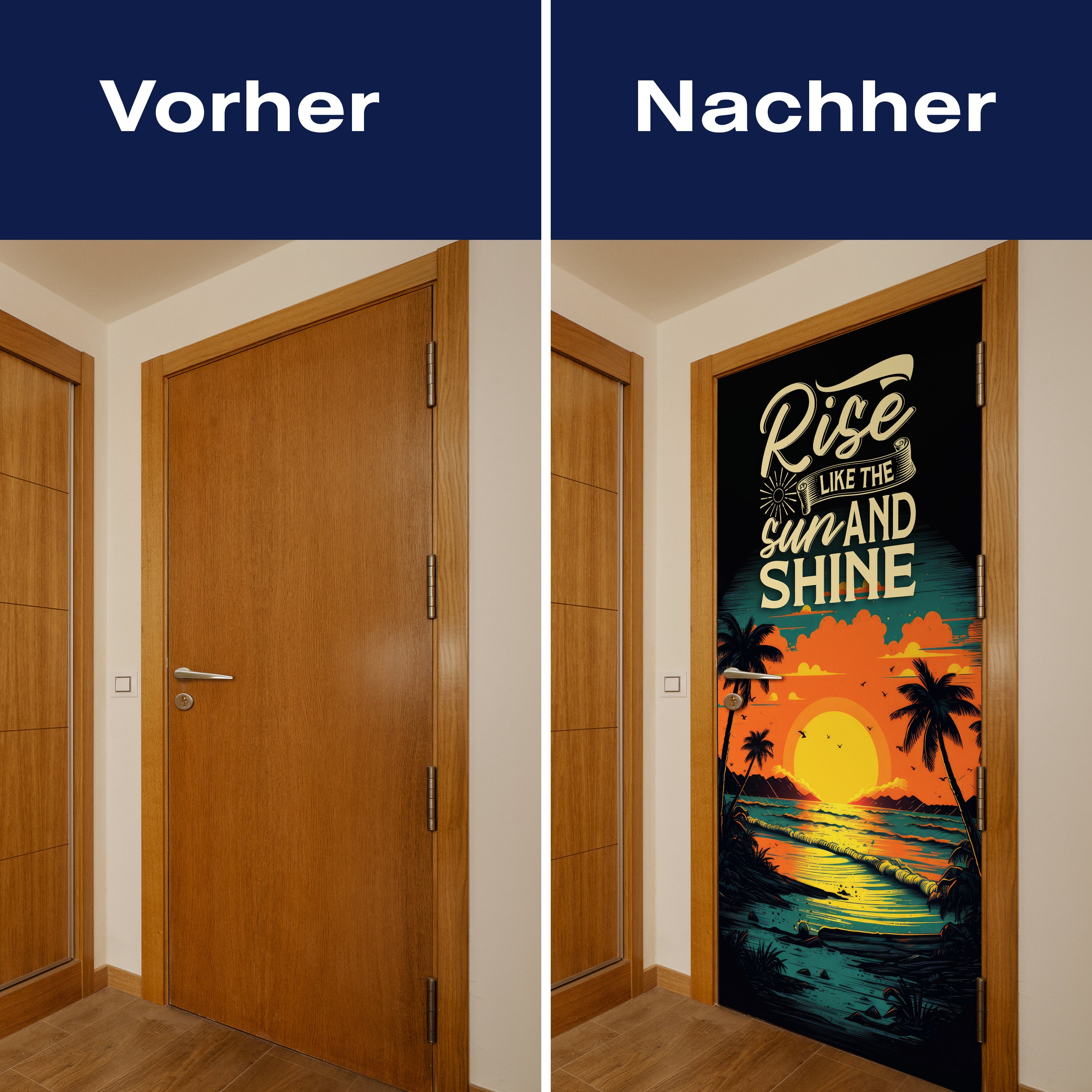 Türtapete Strand, Palmen, Meer, Spruch M1487 - Bild 10 Türtapete Strand, Palmen, Meer, Spruch M1487 - Bild 10