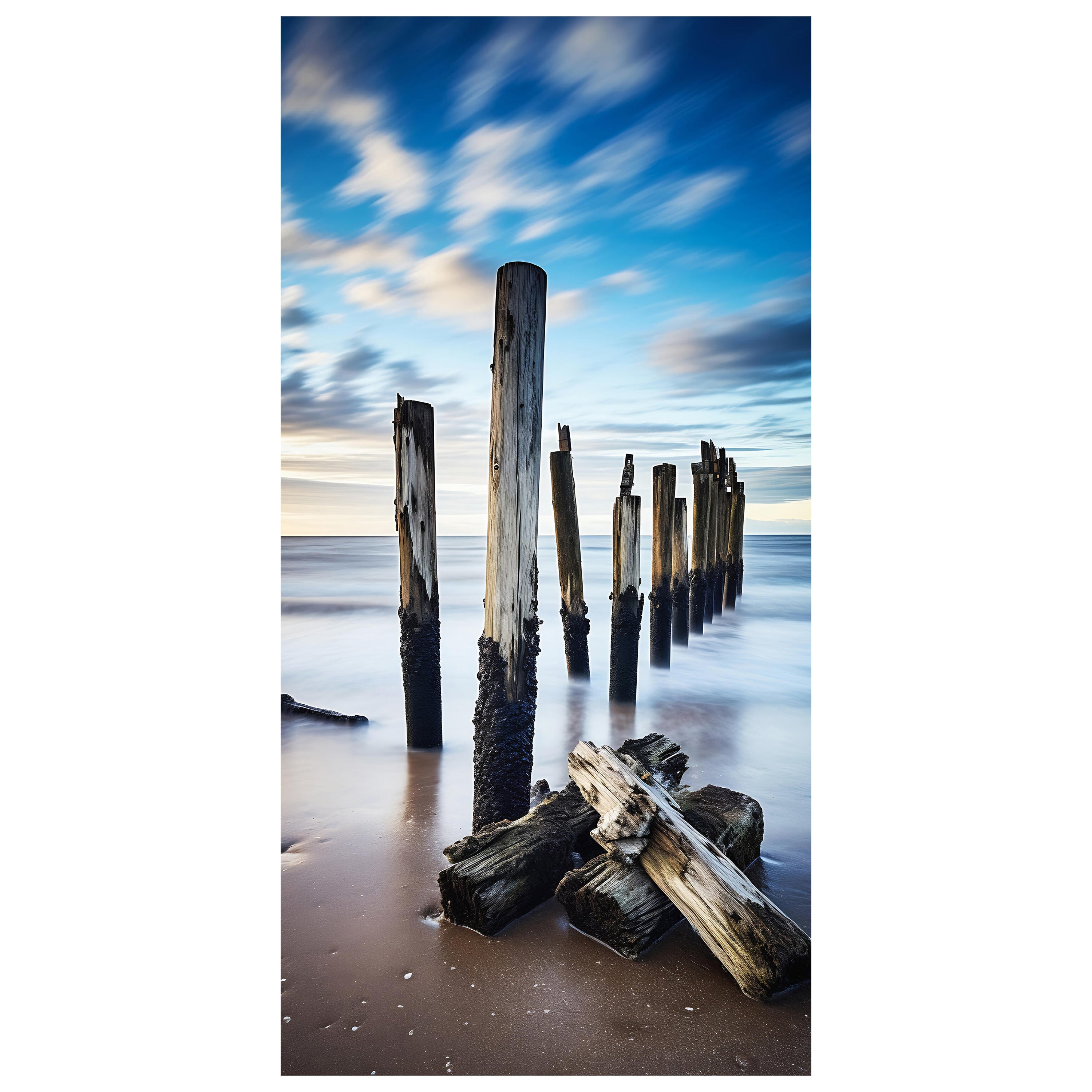 Türtapete Strand, Meer, Buhnen M1489 - Bild 2 Türtapete Strand, Meer, Buhnen M1489 - Bild 2