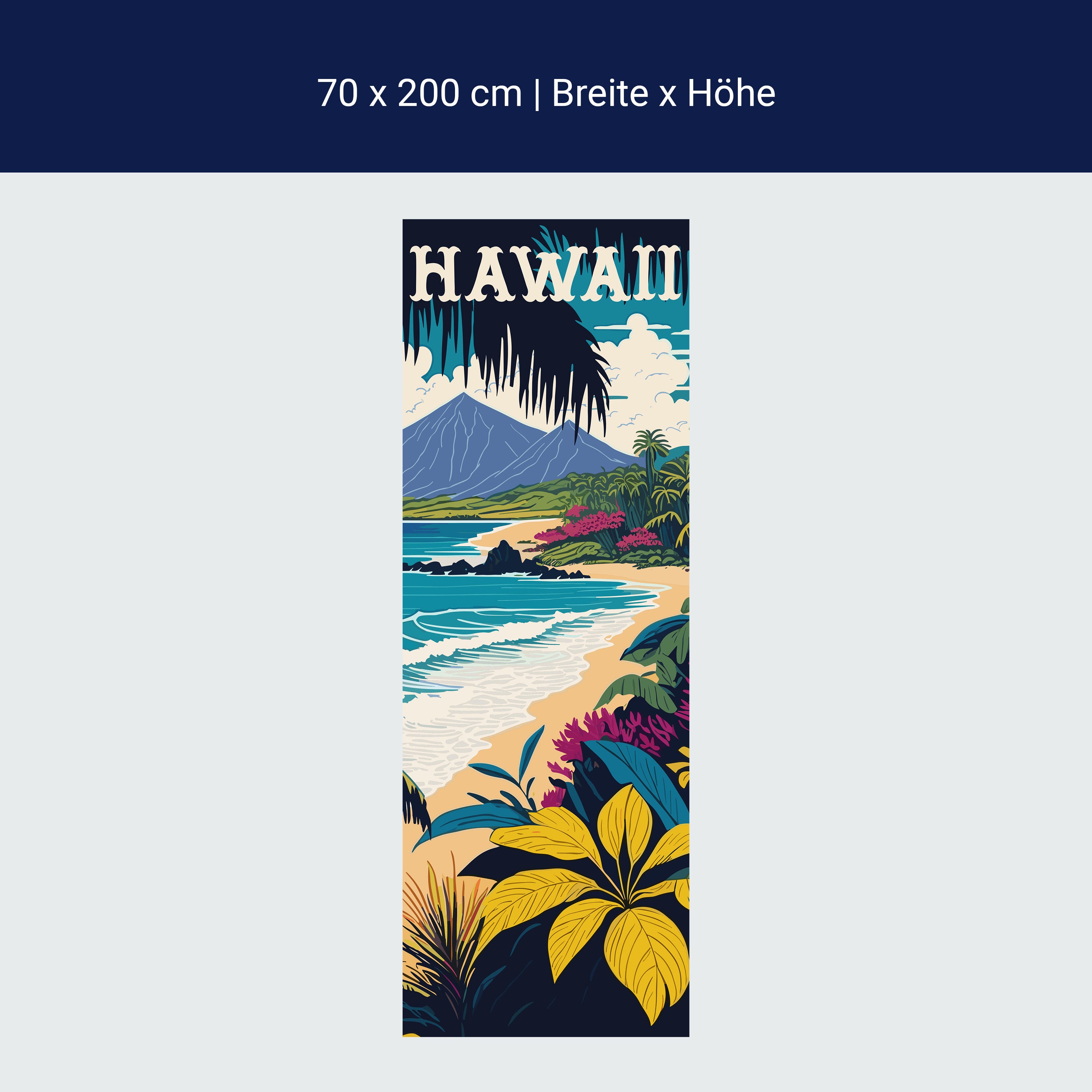 Türtapete Strand, Hawaii, Illustration M1490 Türtapete Strand, Hawaii, Illustration M1490