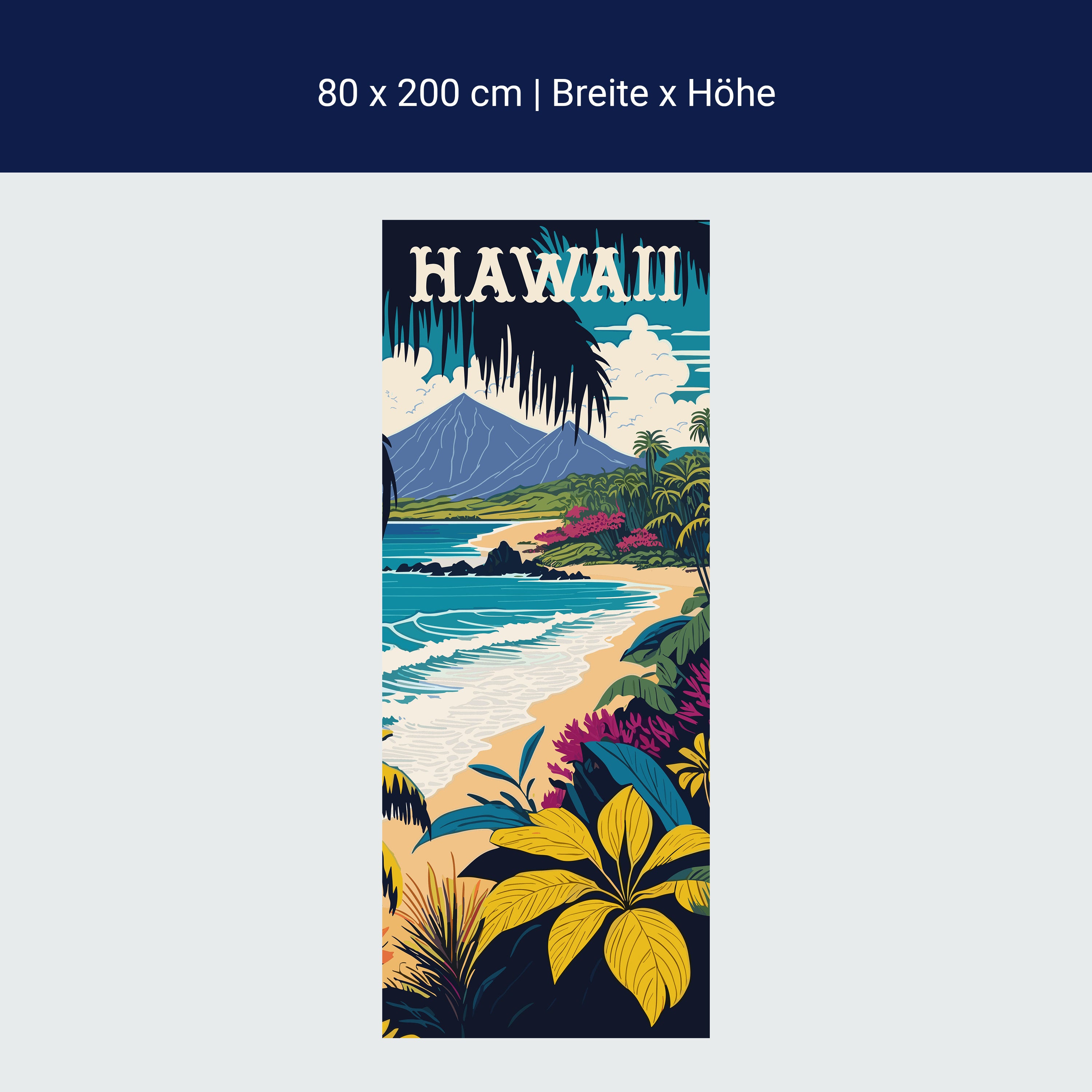 Türtapete Strand, Hawaii, Illustration M1490 Türtapete Strand, Hawaii, Illustration M1490
