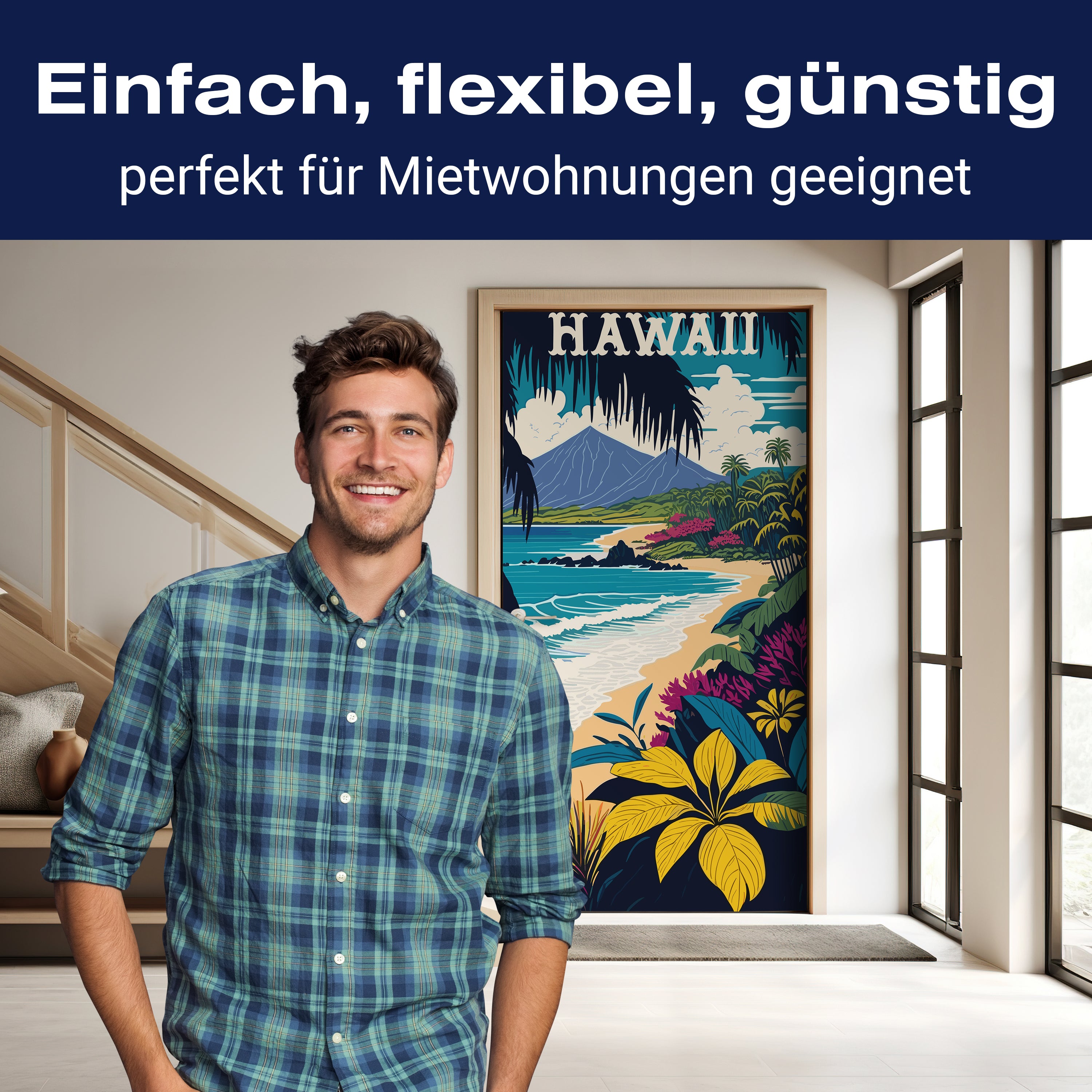 Türtapete Strand, Hawaii, Illustration M1490 - Bild 3 Türtapete Strand, Hawaii, Illustration M1490 - Bild 3