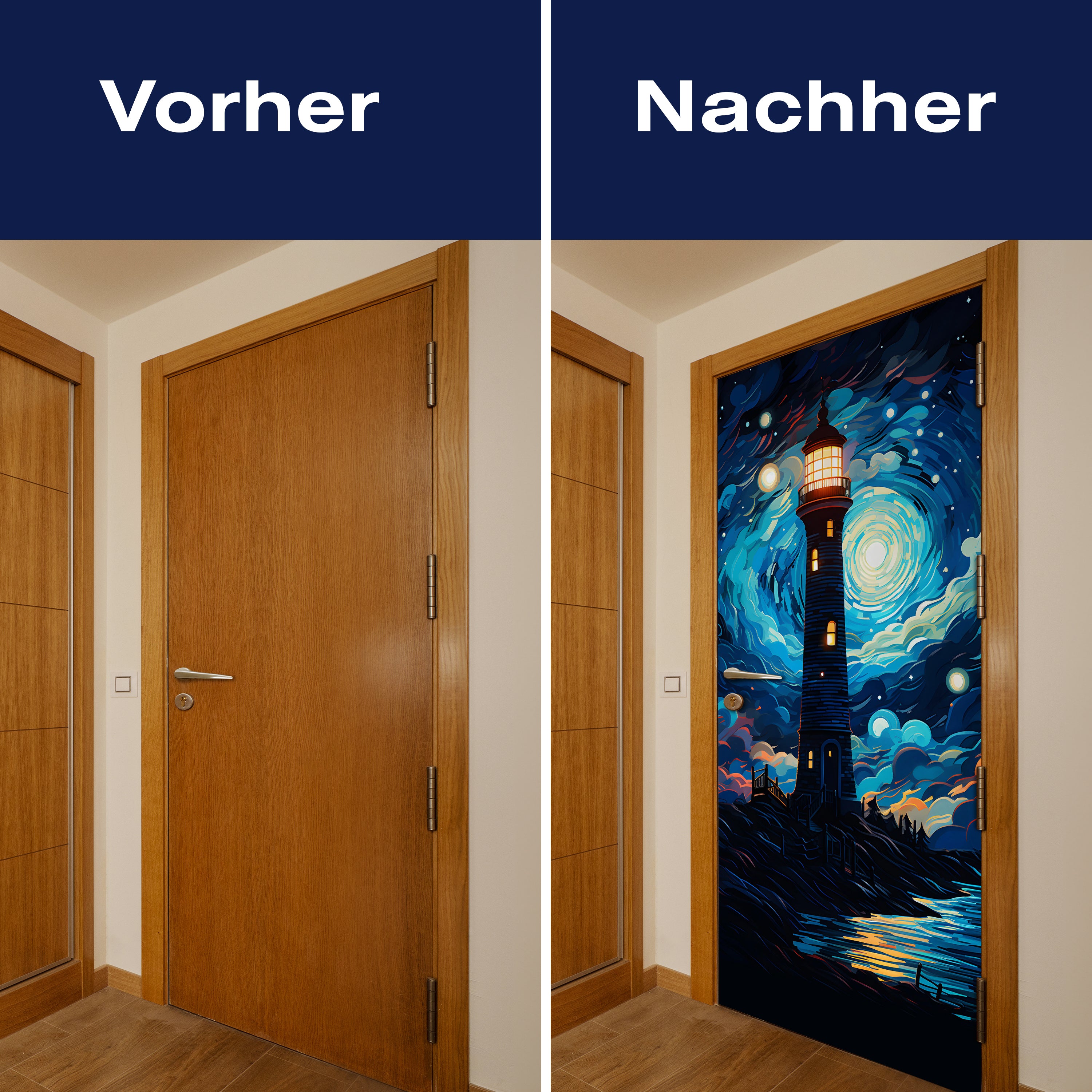 Türtapete Strand, Leuchtturm, Nacht M1492 - Bild 10 Türtapete Strand, Leuchtturm, Nacht M1492 - Bild 10