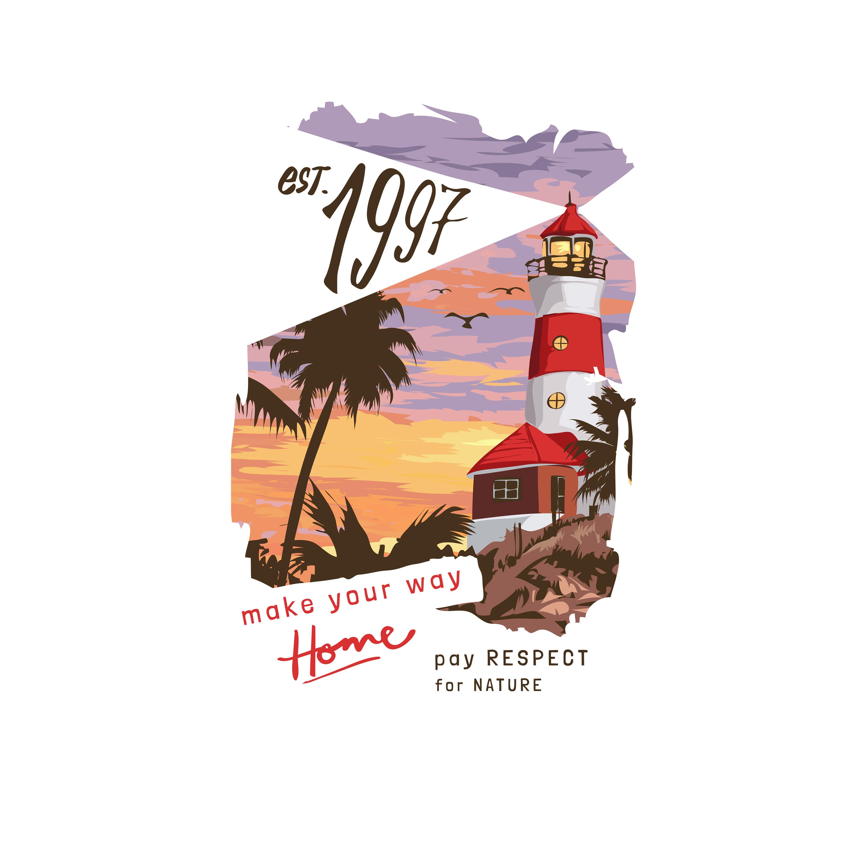 Türtapete Leuchtturm, Palmen, Spruch M1493 - Bild 2 Türtapete Leuchtturm, Palmen, Spruch M1493 - Bild 2