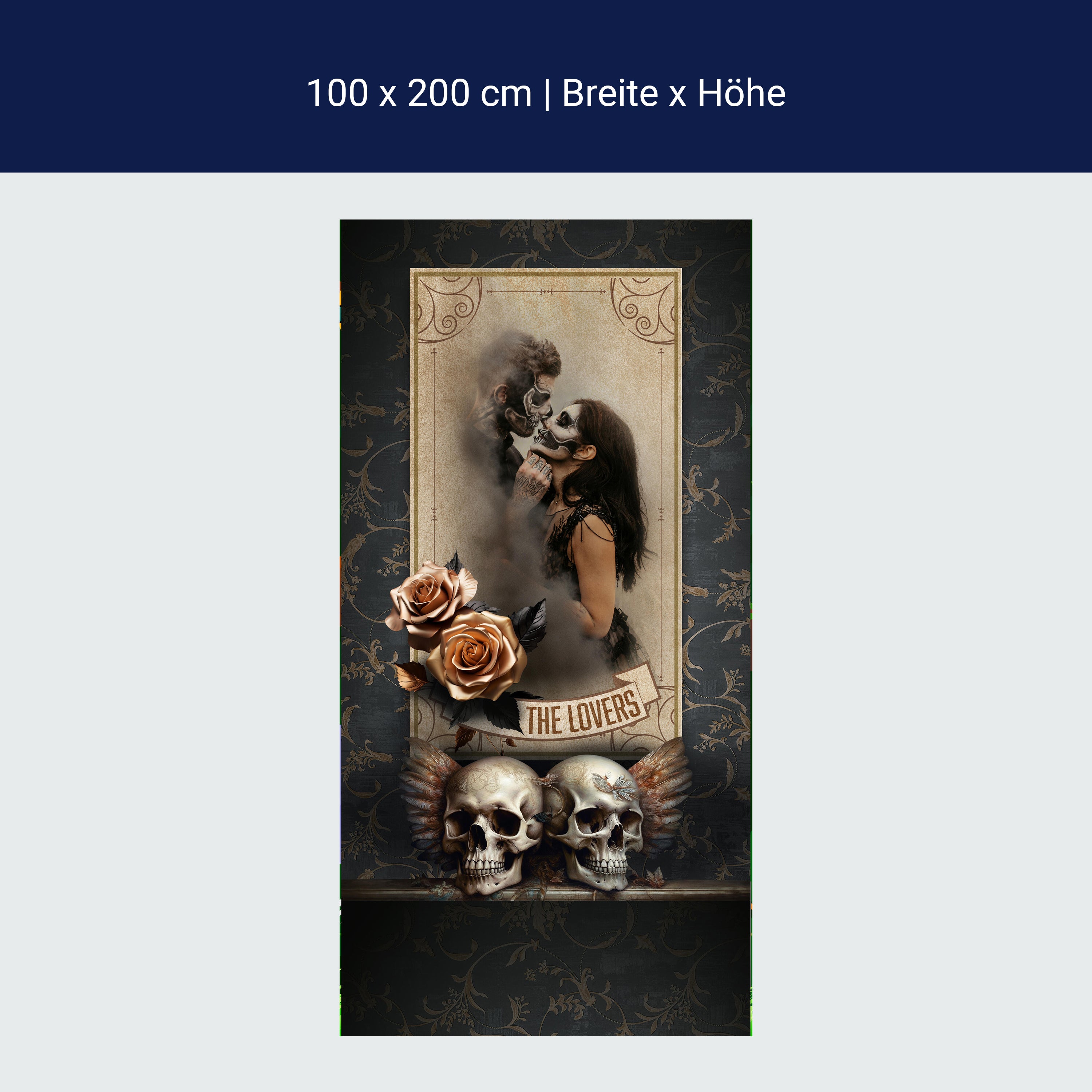 Türtapete Totenkopf, Paar, Gothic M1499 Türtapete Totenkopf, Paar, Gothic M1499