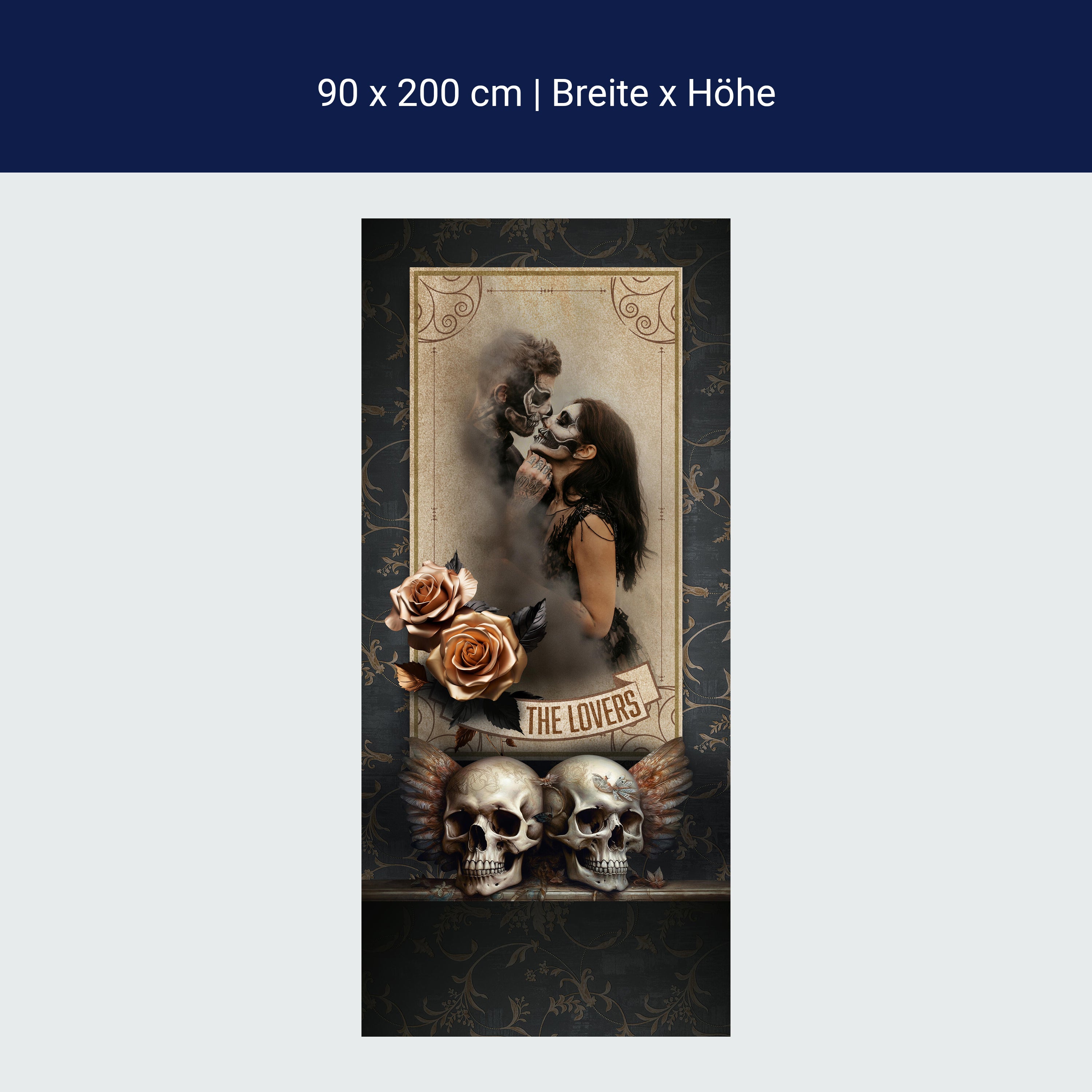 Türtapete Totenkopf, Paar, Gothic M1499 Türtapete Totenkopf, Paar, Gothic M1499