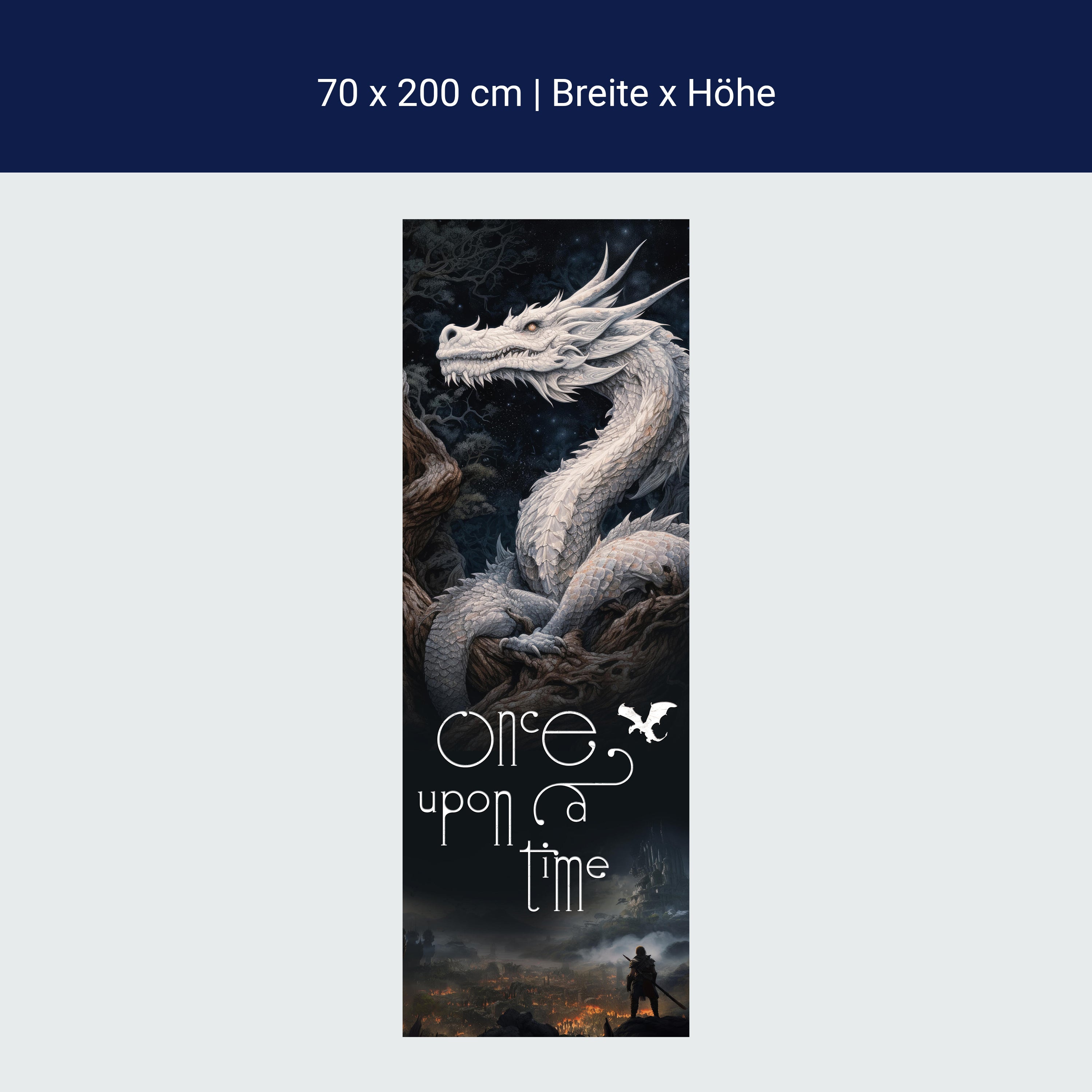 Türtapete Drache, Spruch, Illustration M1502 Türtapete Drache, Spruch, Illustration M1502