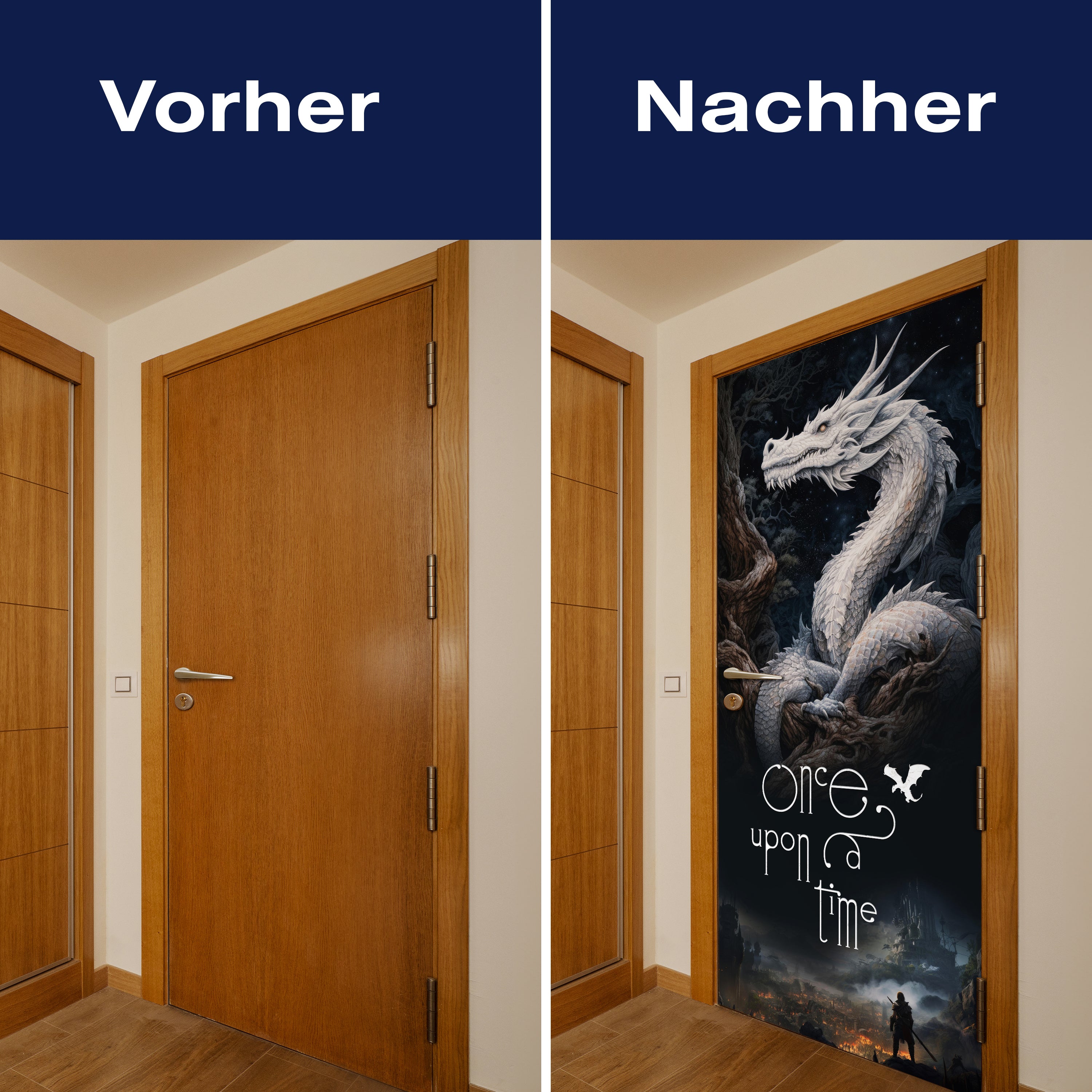 Türtapete Drache, Spruch, Illustration M1502 - Bild 10 Türtapete Drache, Spruch, Illustration M1502 - Bild 10