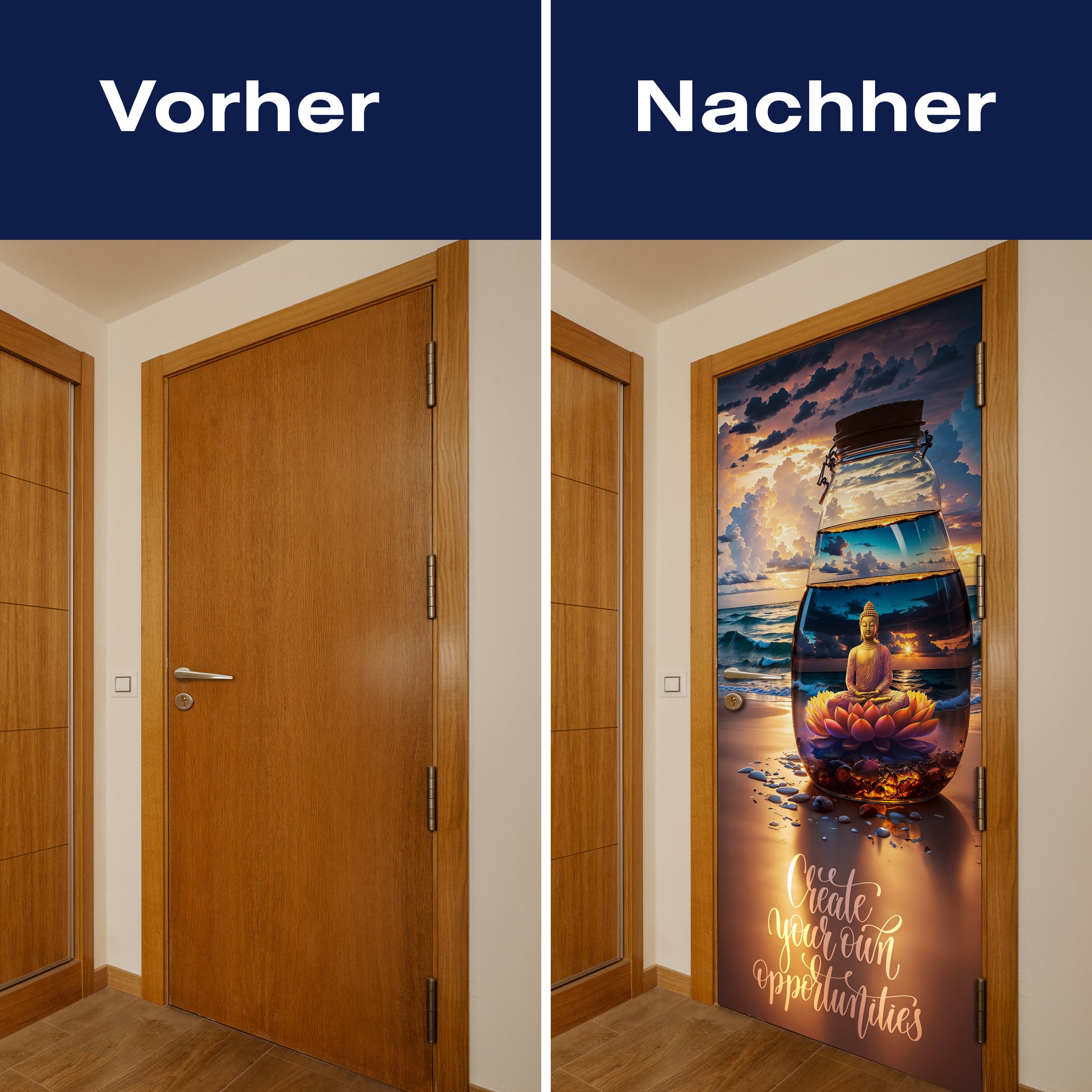 Türtapete Meer, Strand, Buddha, Spruch M1506 - Bild 10 Türtapete Meer, Strand, Buddha, Spruch M1506 - Bild 10