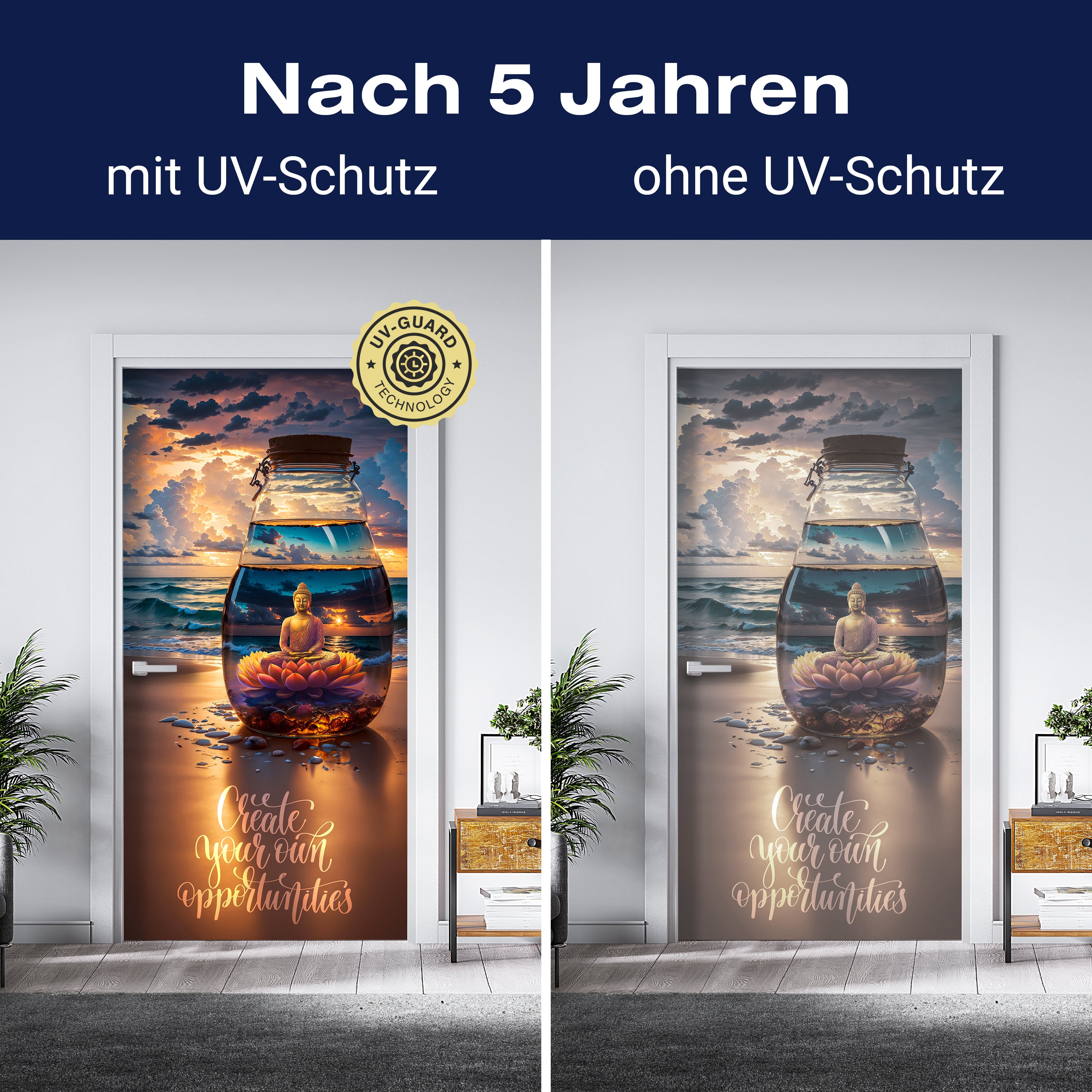 Türtapete Meer, Strand, Buddha, Spruch M1506 - Bild 4 Türtapete Meer, Strand, Buddha, Spruch M1506 - Bild 4