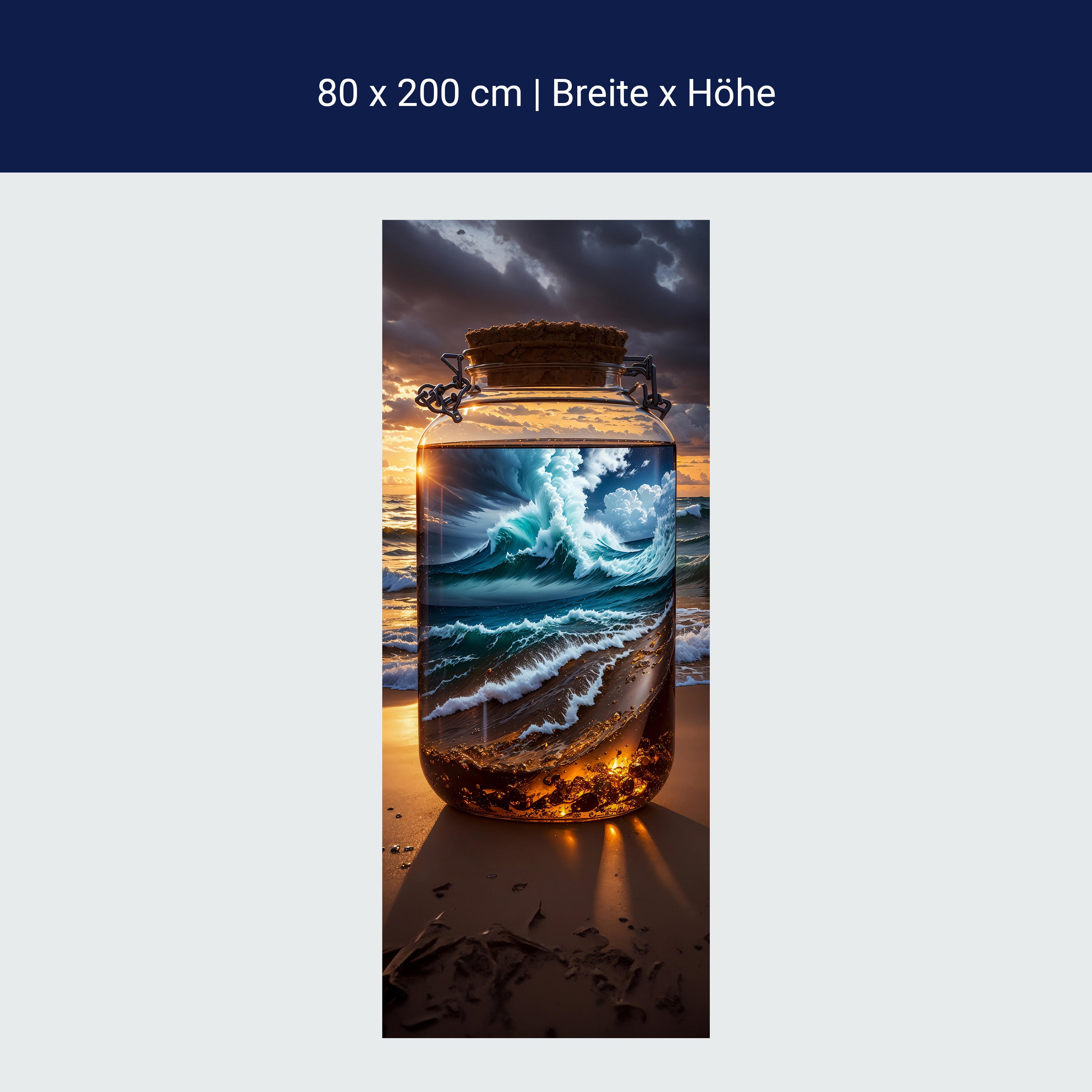 Türtapete Meer, Strand, Flasche, Wasser M1508 Türtapete Meer, Strand, Flasche, Wasser M1508