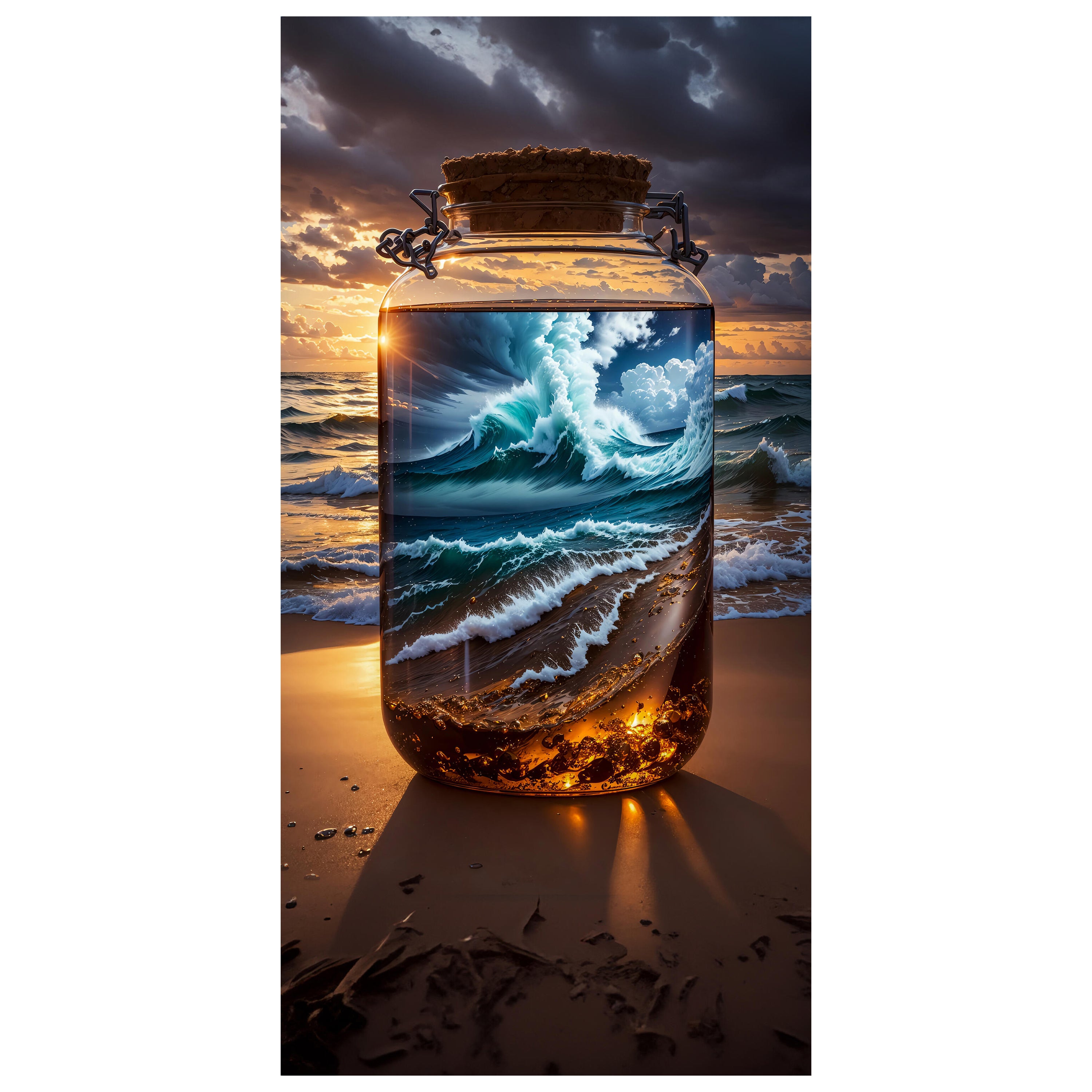 Türtapete Meer, Strand, Flasche, Wasser M1508 - Bild 2 Türtapete Meer, Strand, Flasche, Wasser M1508 - Bild 2