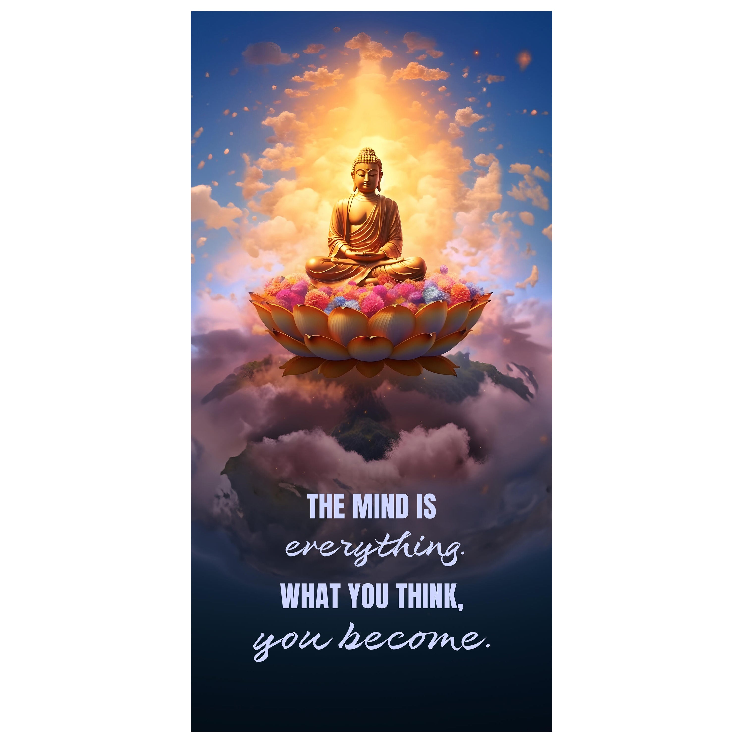 Türtapete Buddha, Lotus, Spruch M1512 - Bild 2 Türtapete Buddha, Lotus, Spruch M1512 - Bild 2