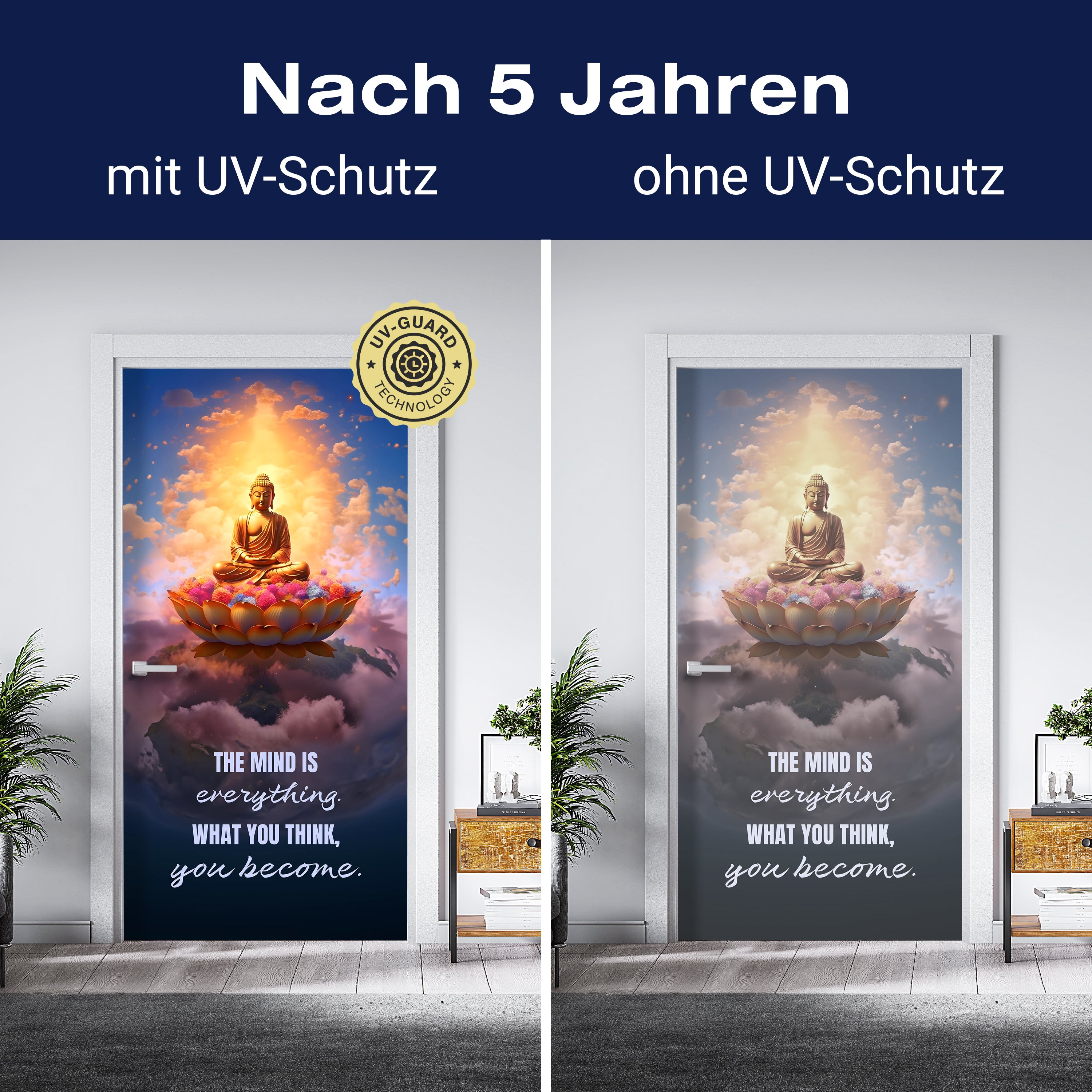 Türtapete Buddha, Lotus, Spruch M1512 - Bild 4 Türtapete Buddha, Lotus, Spruch M1512 - Bild 4