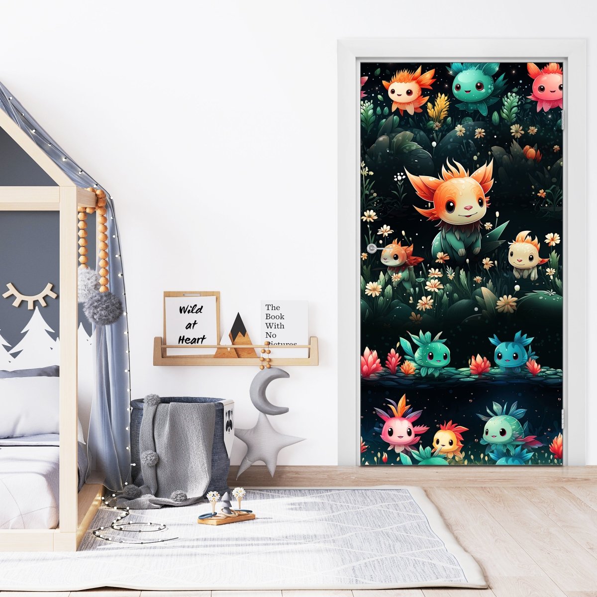 Türtapete süße Axolotl M1524 - Bild 1 Türtapete süße Axolotl M1524 - Bild 1