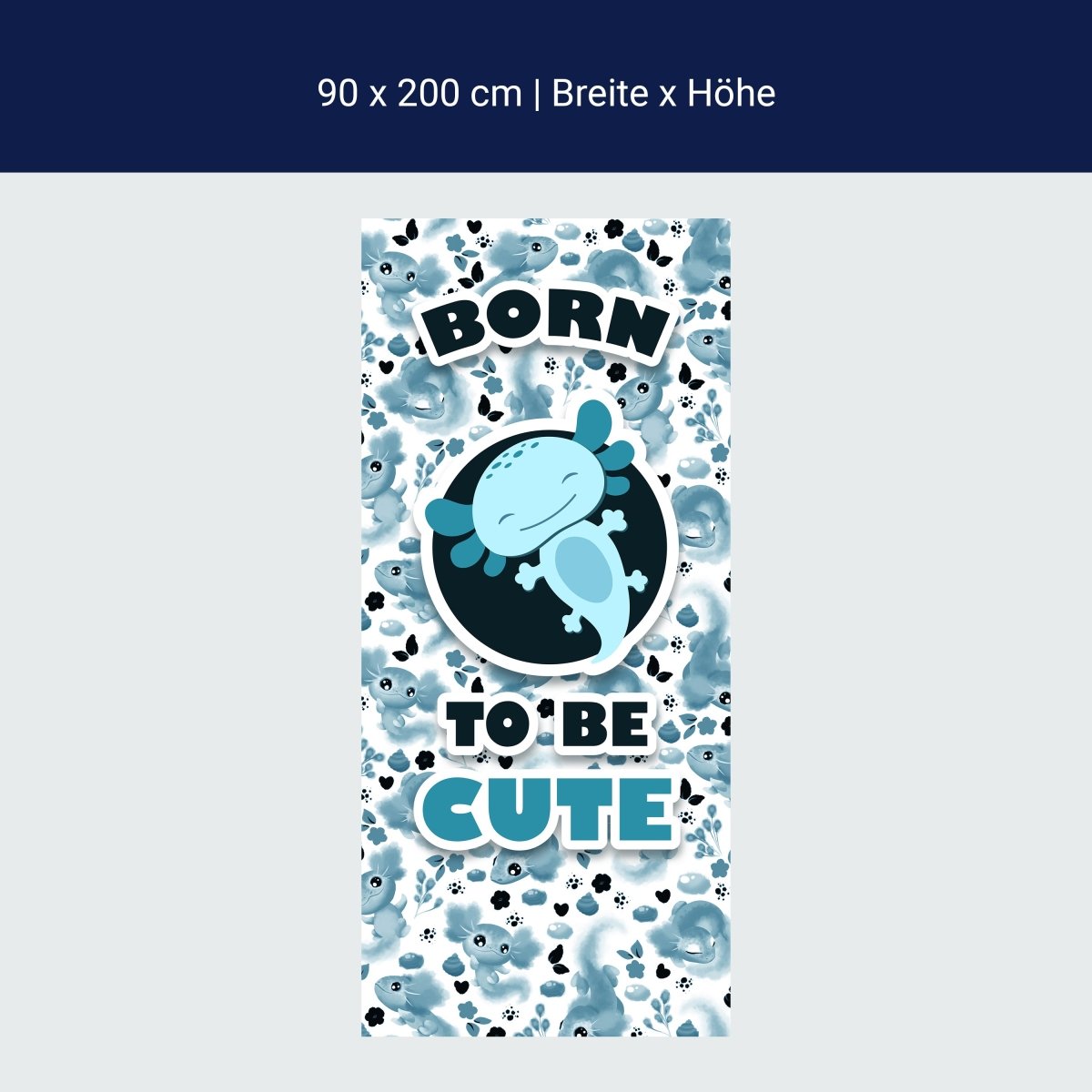 Türtapete süße blaue Axolotl M1525 Türtapete süße blaue Axolotl M1525